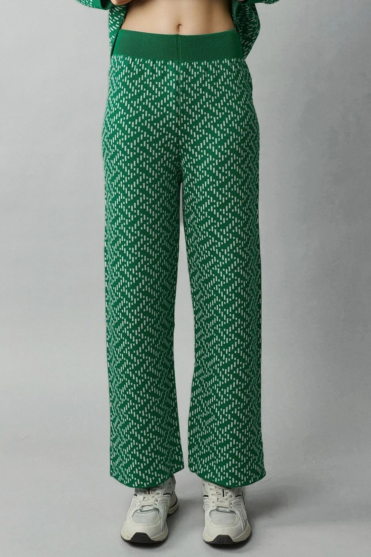 MY FASHION Patterned Pull-On Knit Pants with Elastic Waist 6