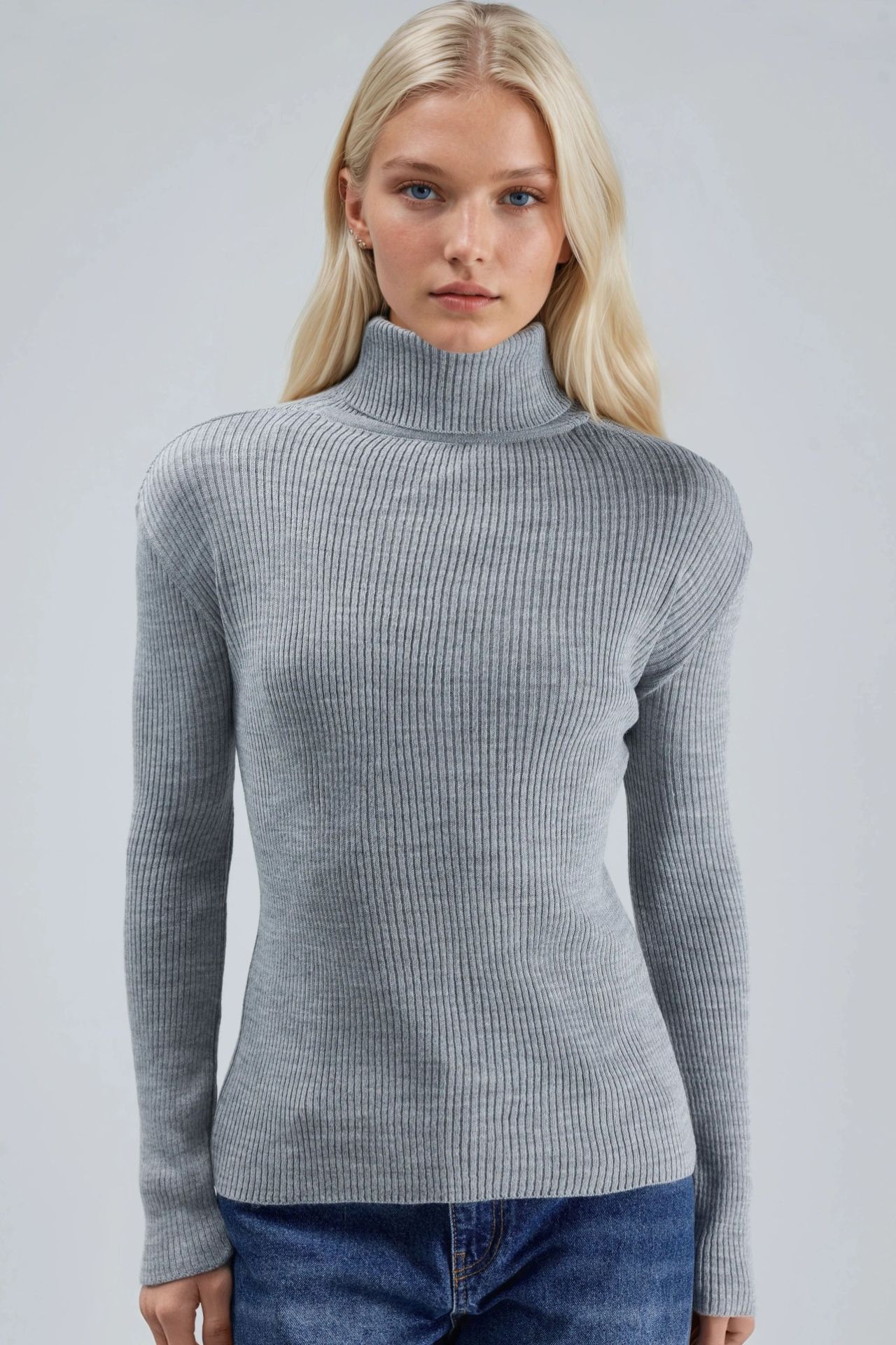 MY FASHION Fitted Textured Turtleneck Sweater 7