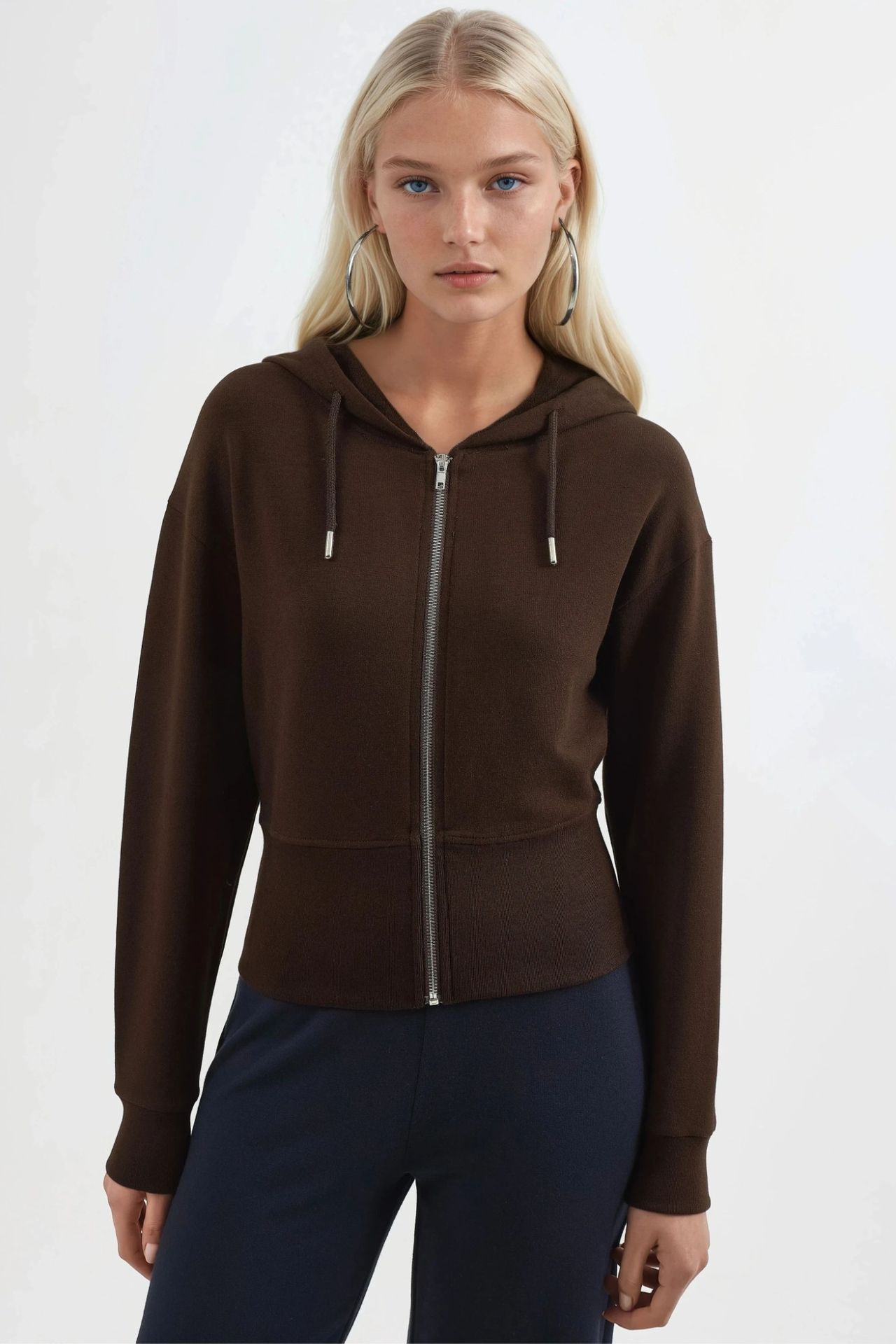 BUSEM Hooded Long Sleeve Zipper Jacket 7