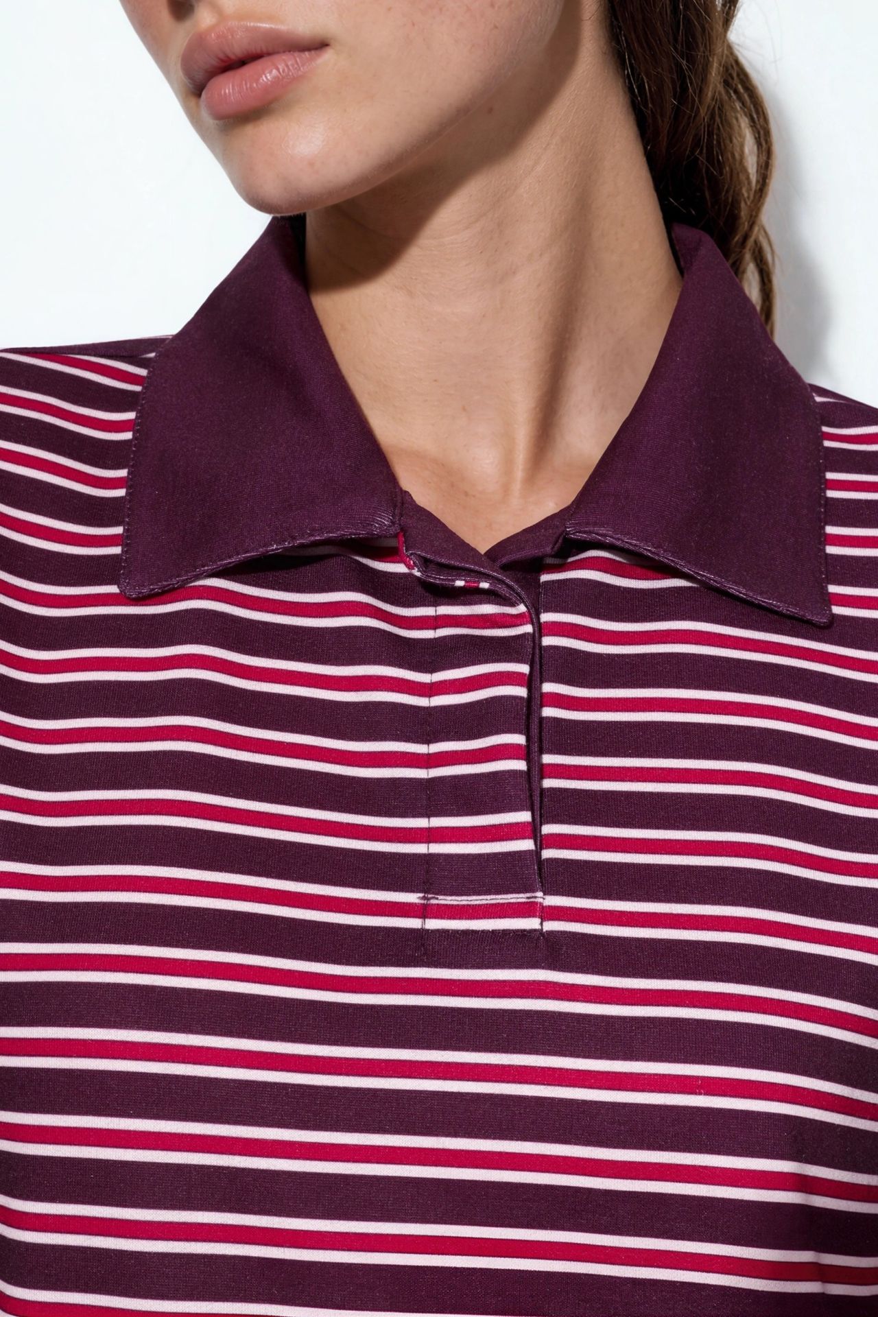 Striped Oversized Fit Polo T-Shirt 6