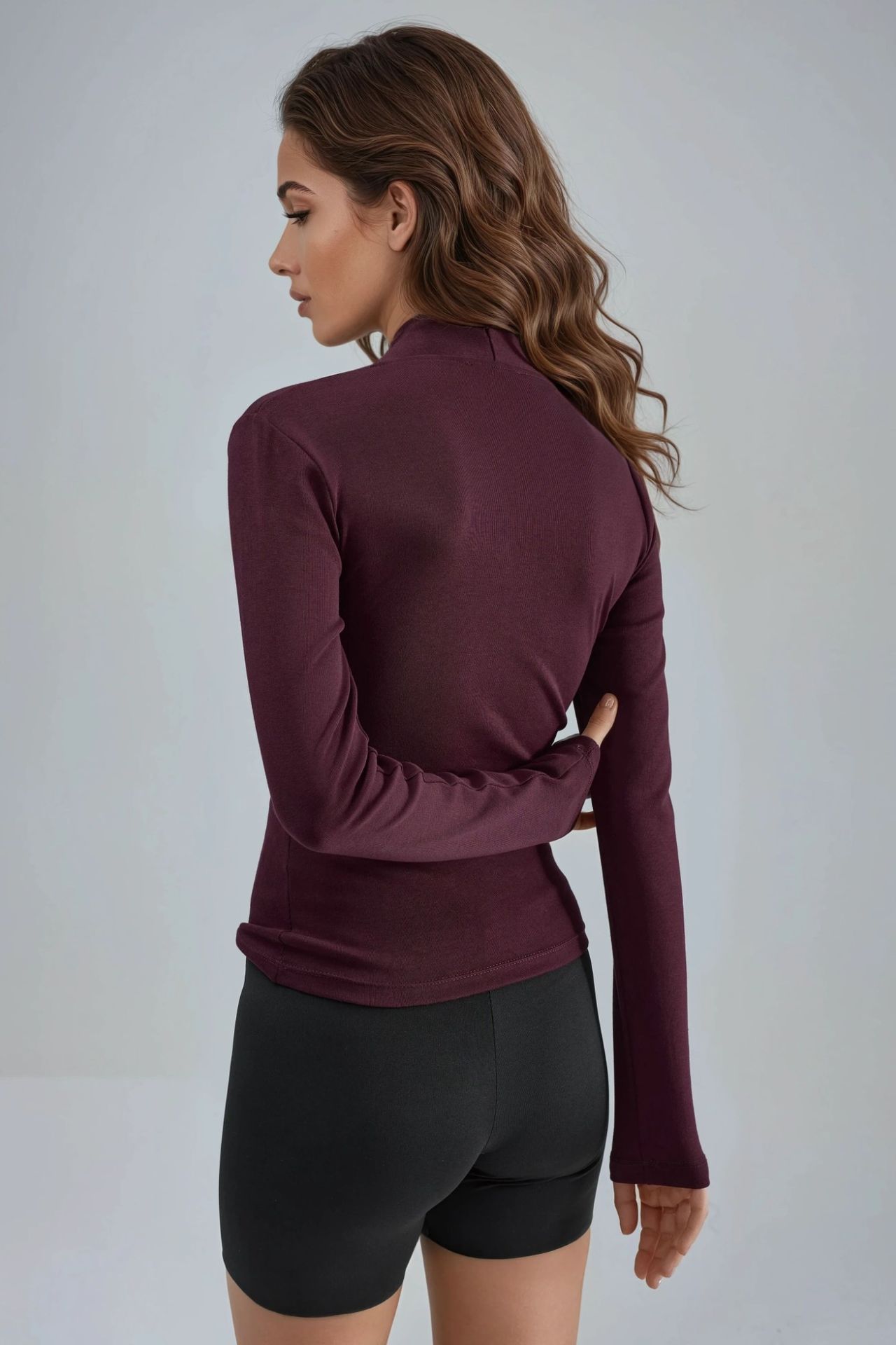 BUSEM Slim Fit V-Neck Long Sleeve Blouse 3