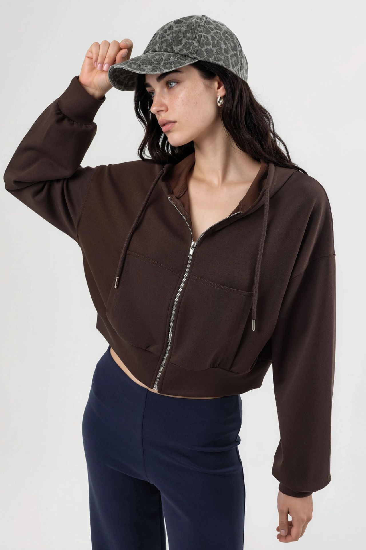 BUSEM Hooded Zippered Short Jacket 1