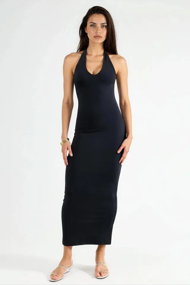 BUSEM Halter Neck Midi Dress