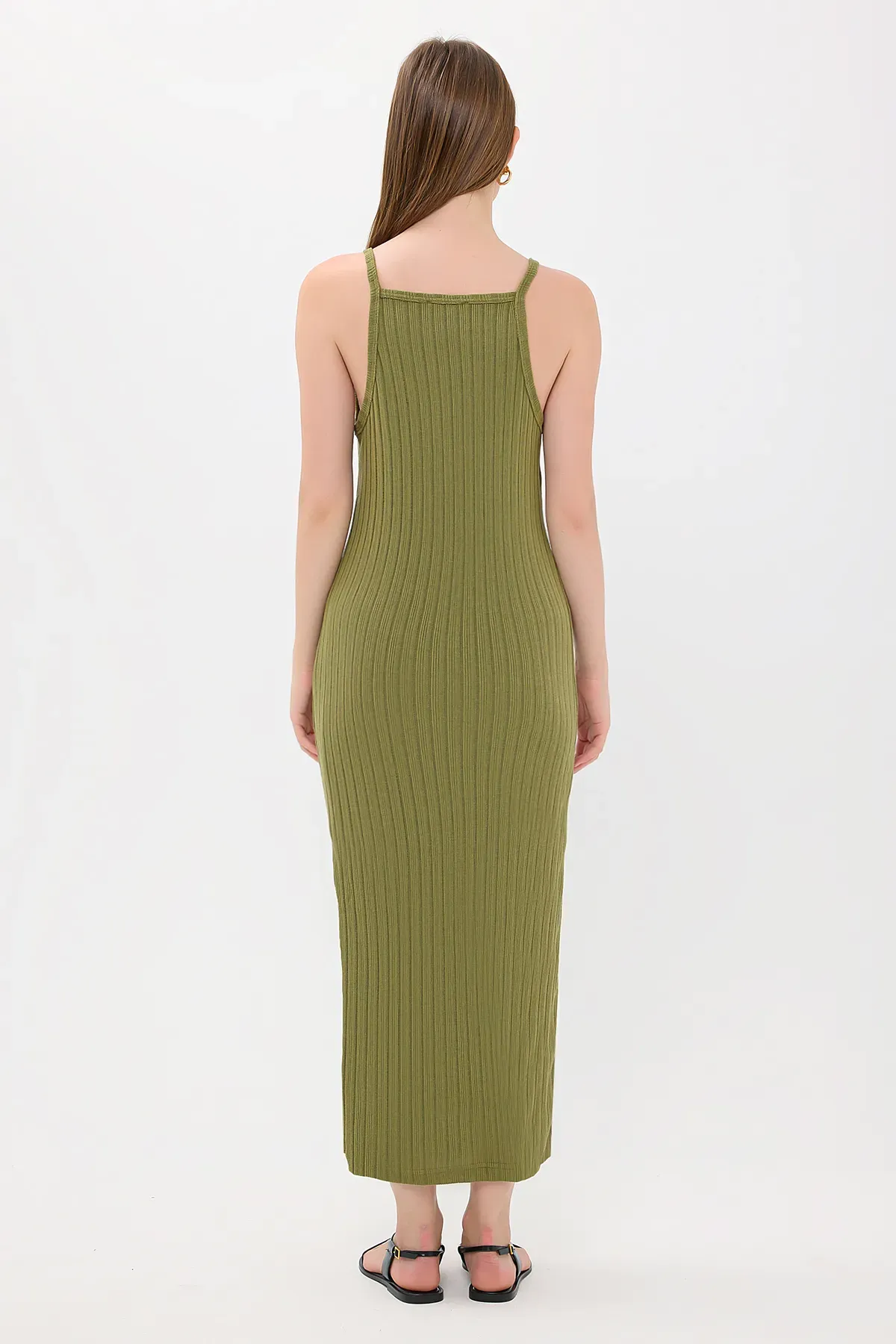 Ribbed Halter Neck Midi Dress 4