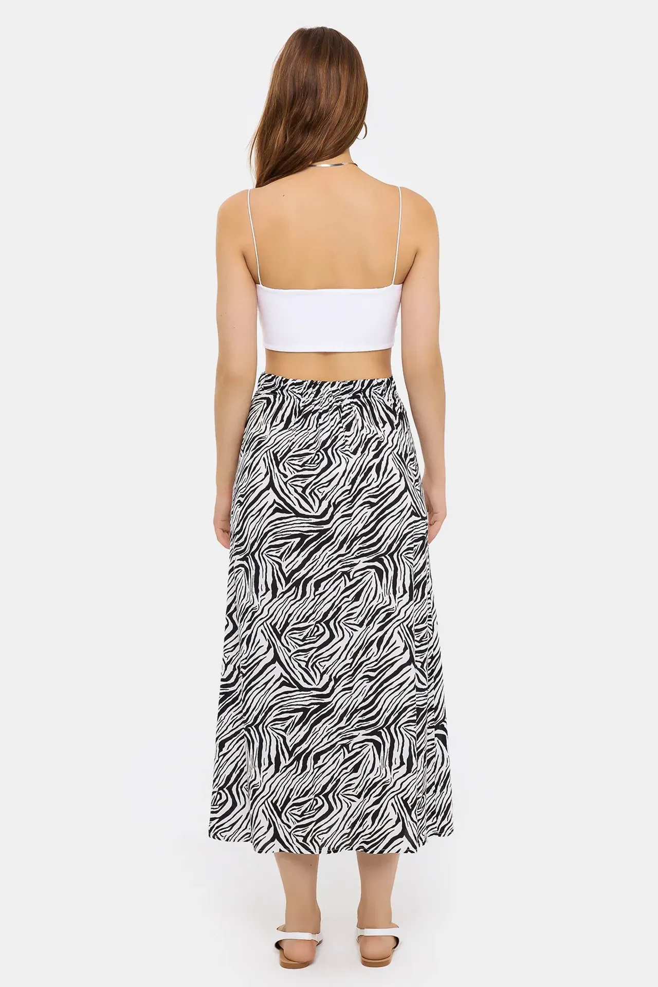 Floral High Waist Buttoned Maxi Skirt