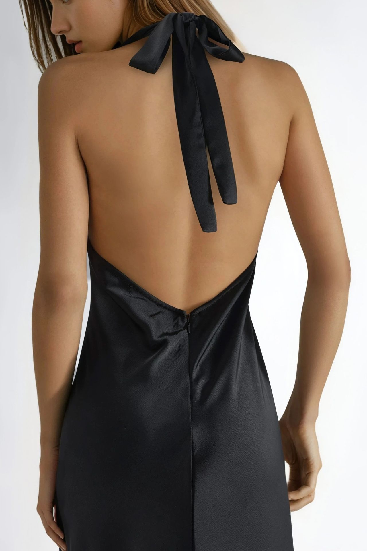 Halter Neck Satin Maxi Dress 7