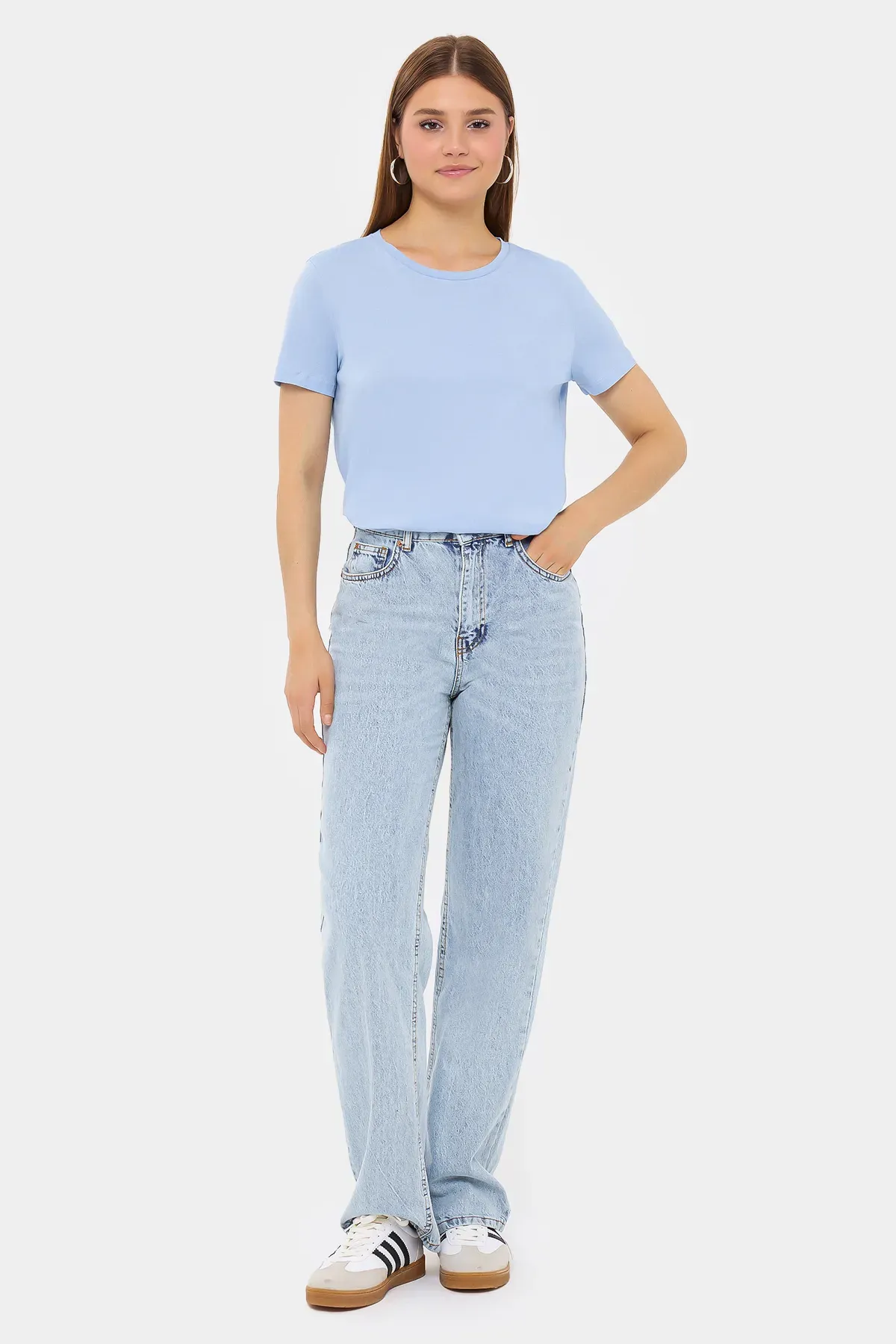 Basic Round Neck Short Sleeve T-Shirt 2
