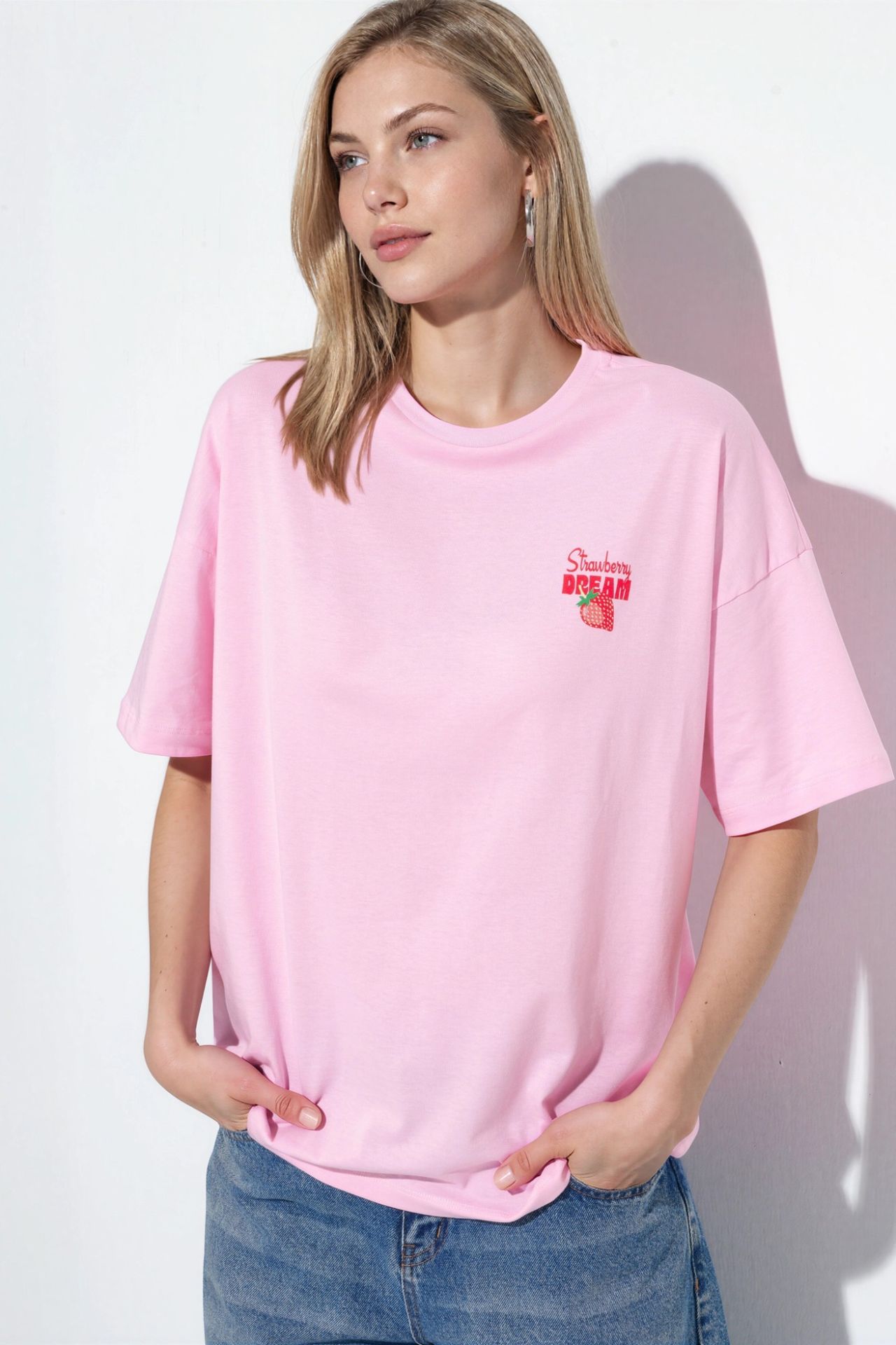 Oversized Printed Crew Neck T-Shirt 3