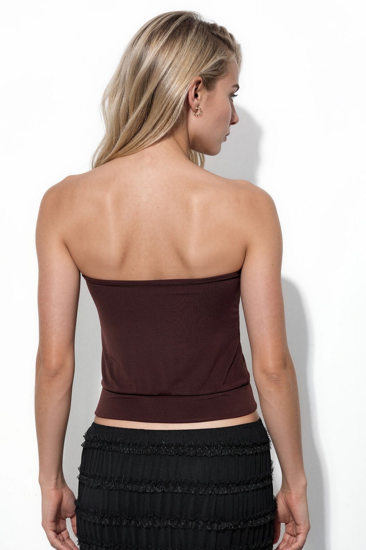 BUSEM Strapless Knitted Crop Top 3