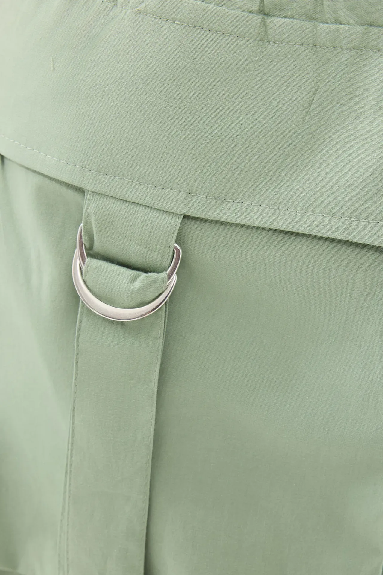 High-Waist Mini Utility Skirt