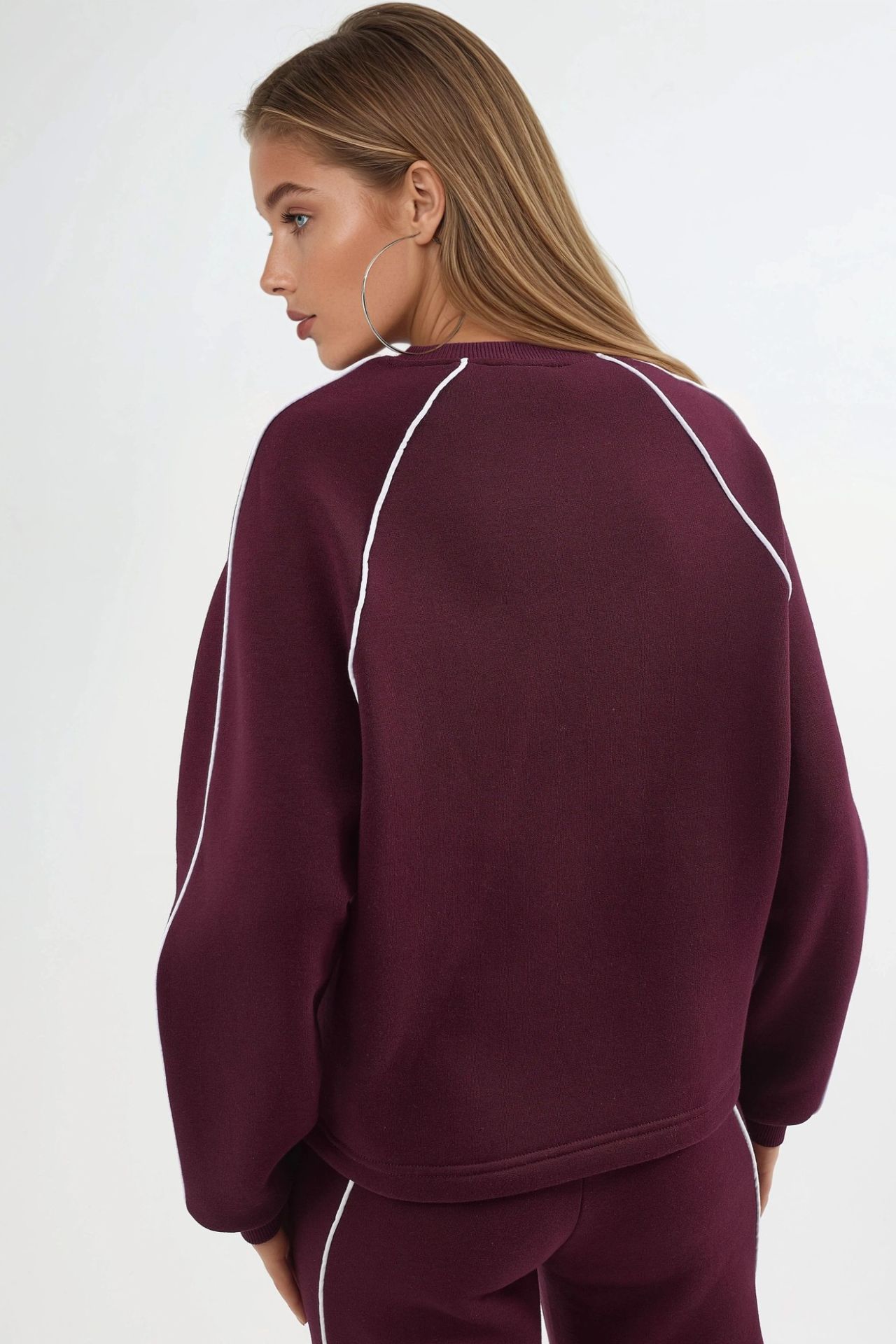 BUSEM Contrast Binding Long Sleeve Sweatshirt 5