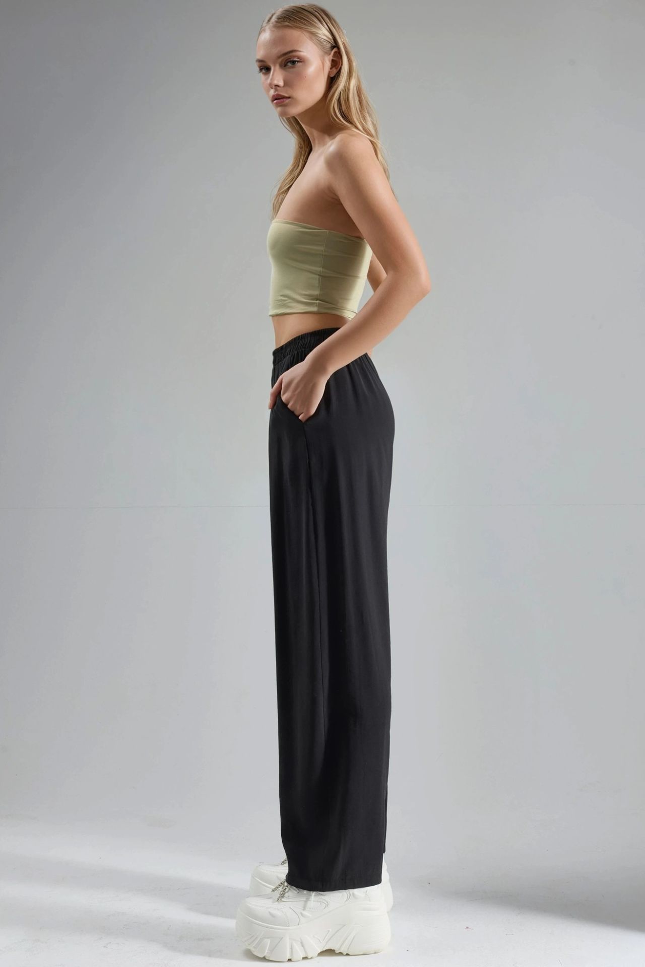 BUSEM Wide Leg Pleated Pants 4