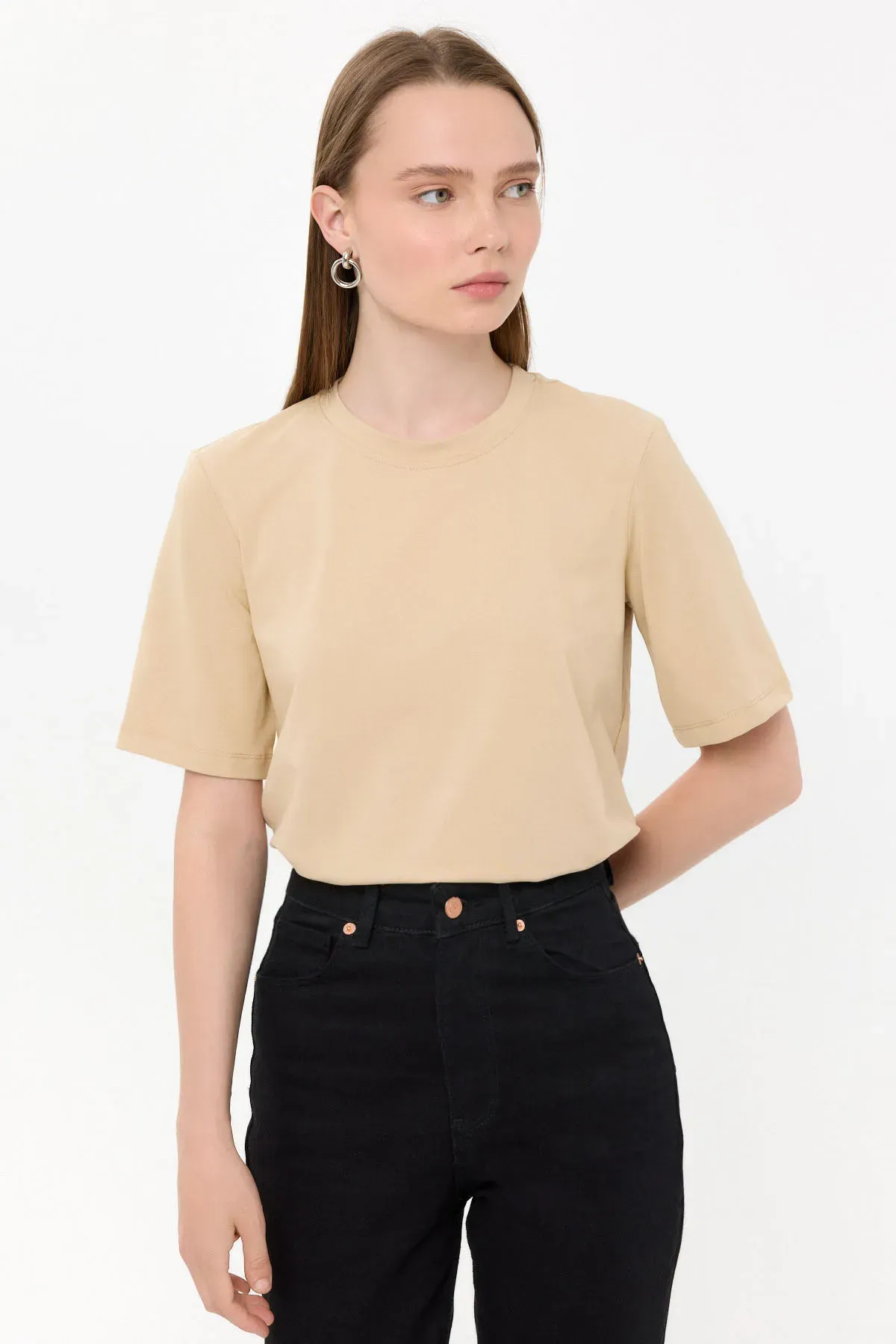 Basic Short Sleeve Crew Neck T-Shirt 1