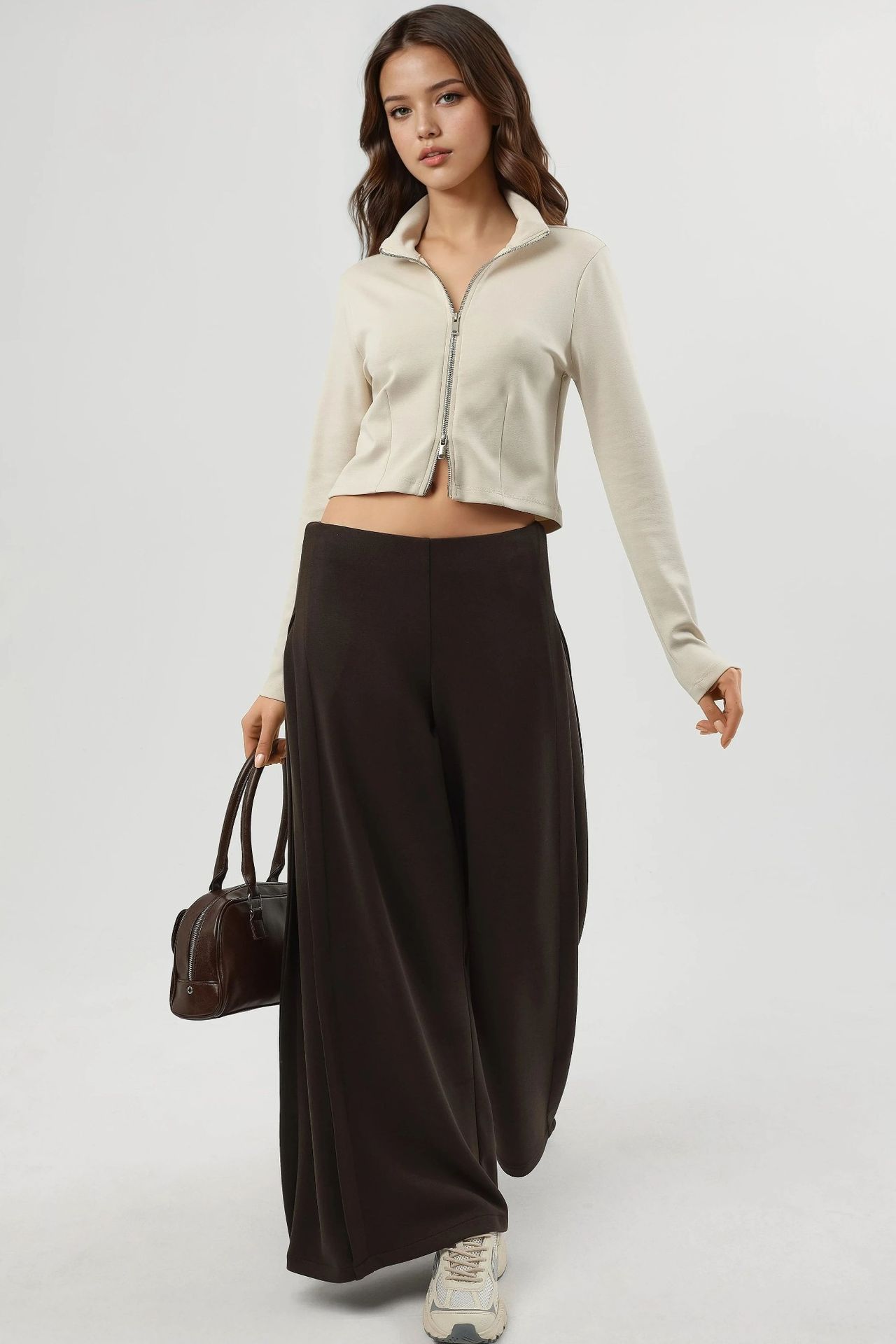 BUSEM Fitted Knitted Jacket with Zipper Closure 2