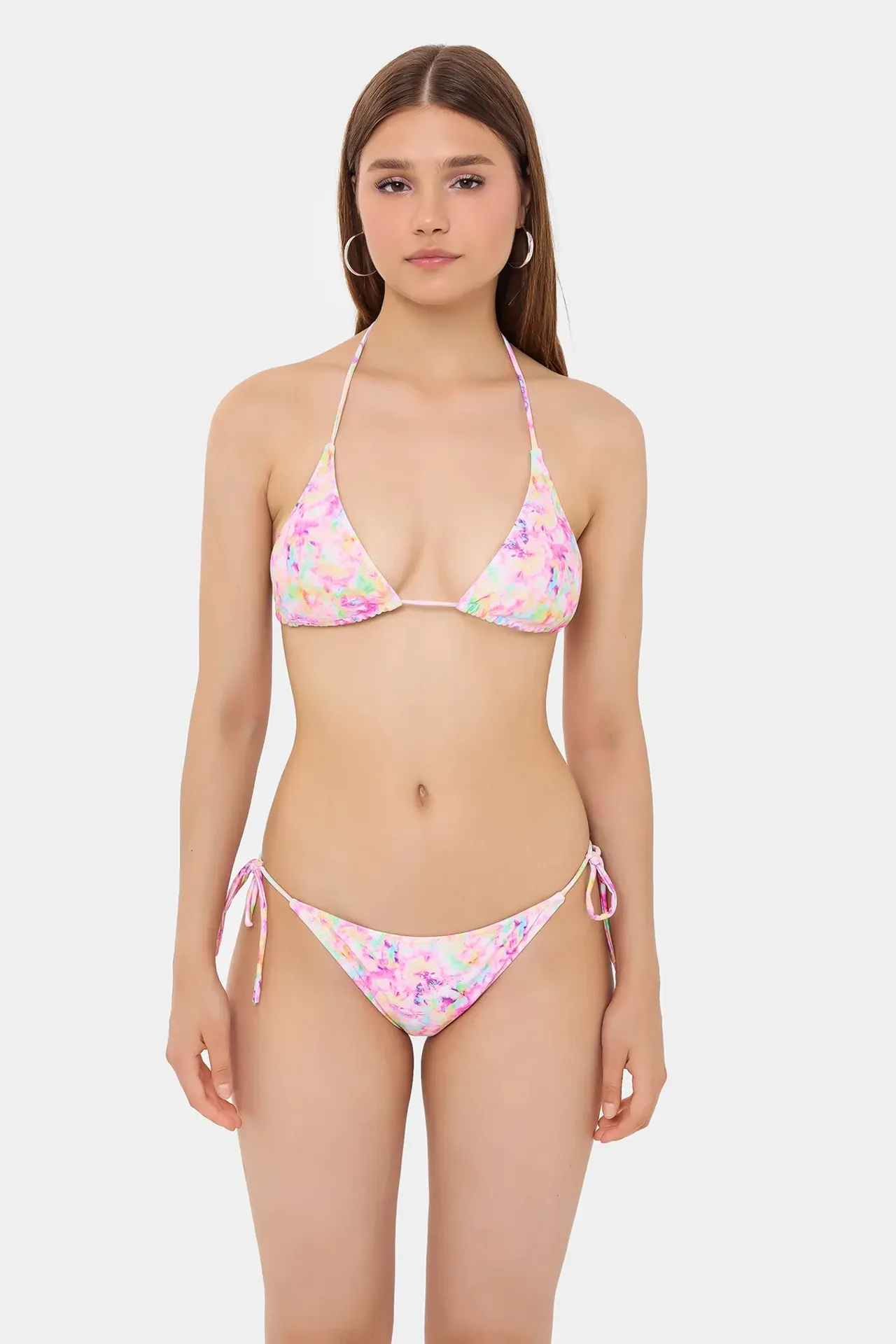 Tie Dye Triangle Tie Side Bikini set