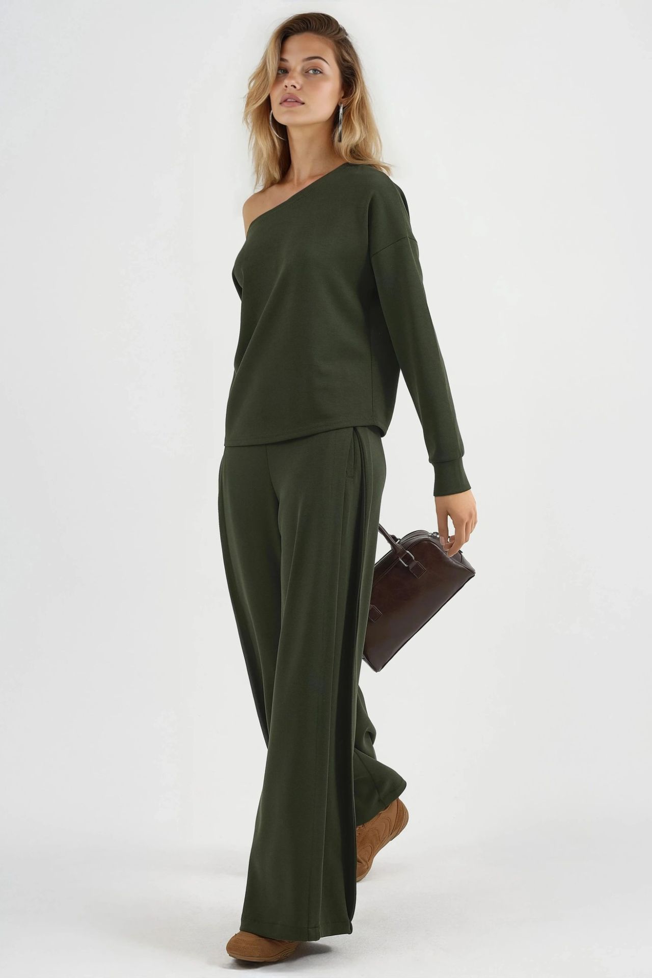 BUSEM Wide Leg Pleated Pants 5