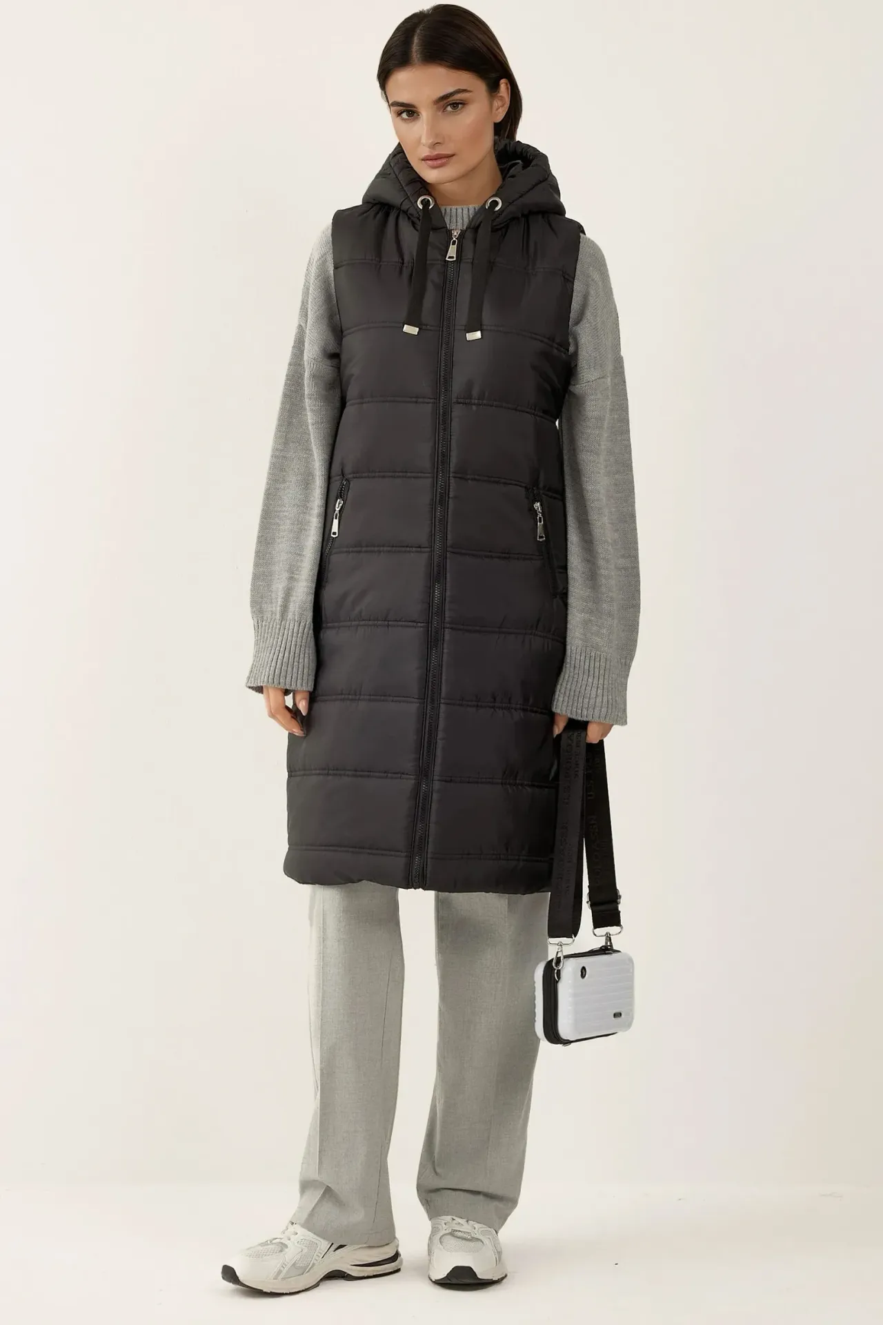 BDART Long Hooded Zipper Vest 5