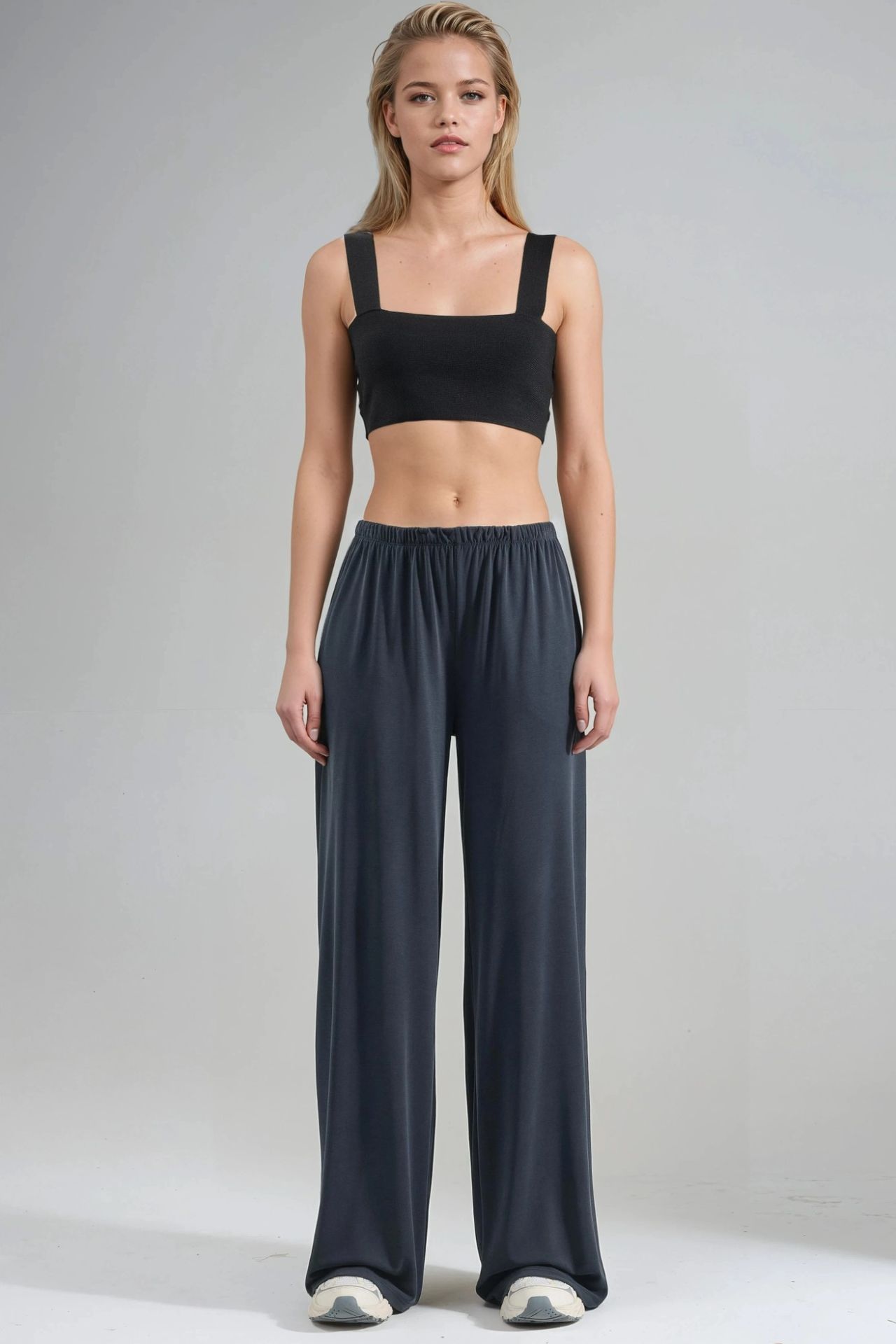 BUSEM Elastic Waist Straight Leg Modal Pants 6