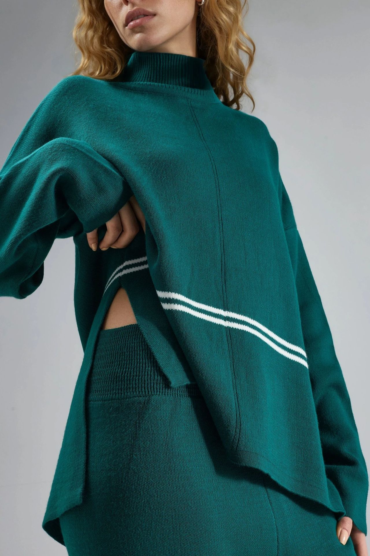 MY FASHION Striped Ribbed Knitwear Co-ord Set 5