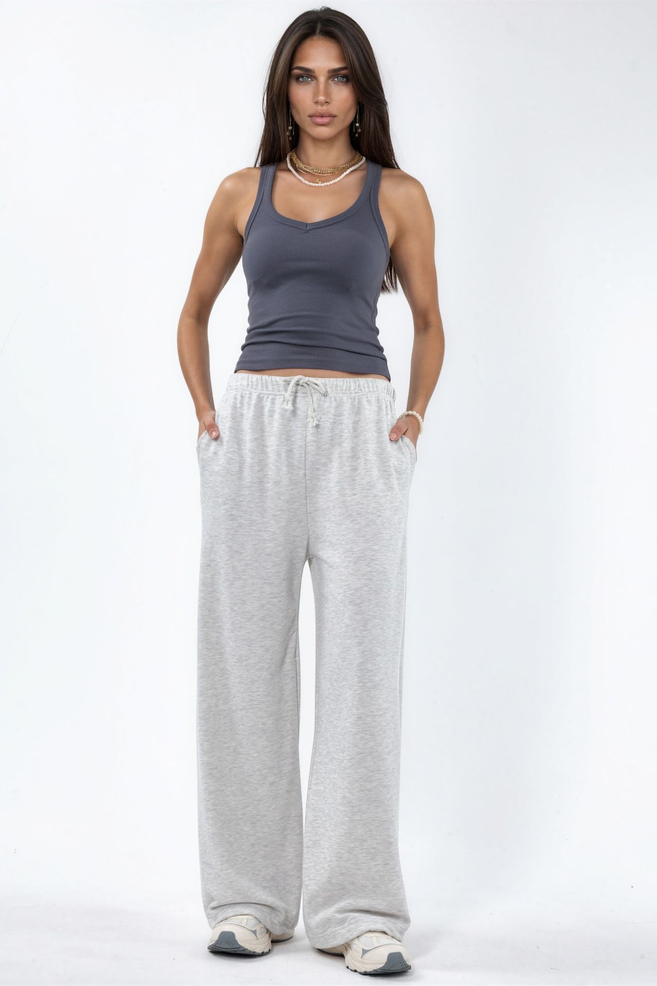 BUSEM Women's Cotton-Blend Straight-Leg Sweatpants 1