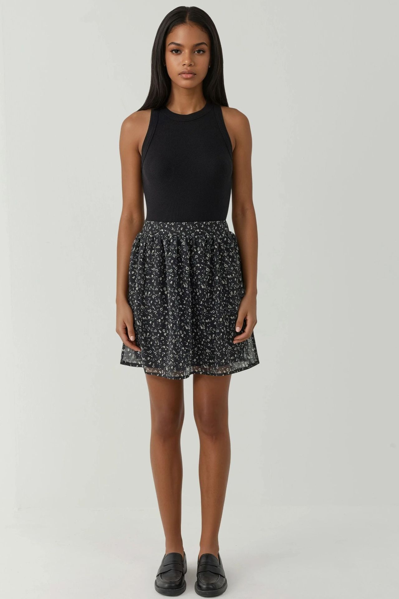 High Waist Floral Mini Skirt 7