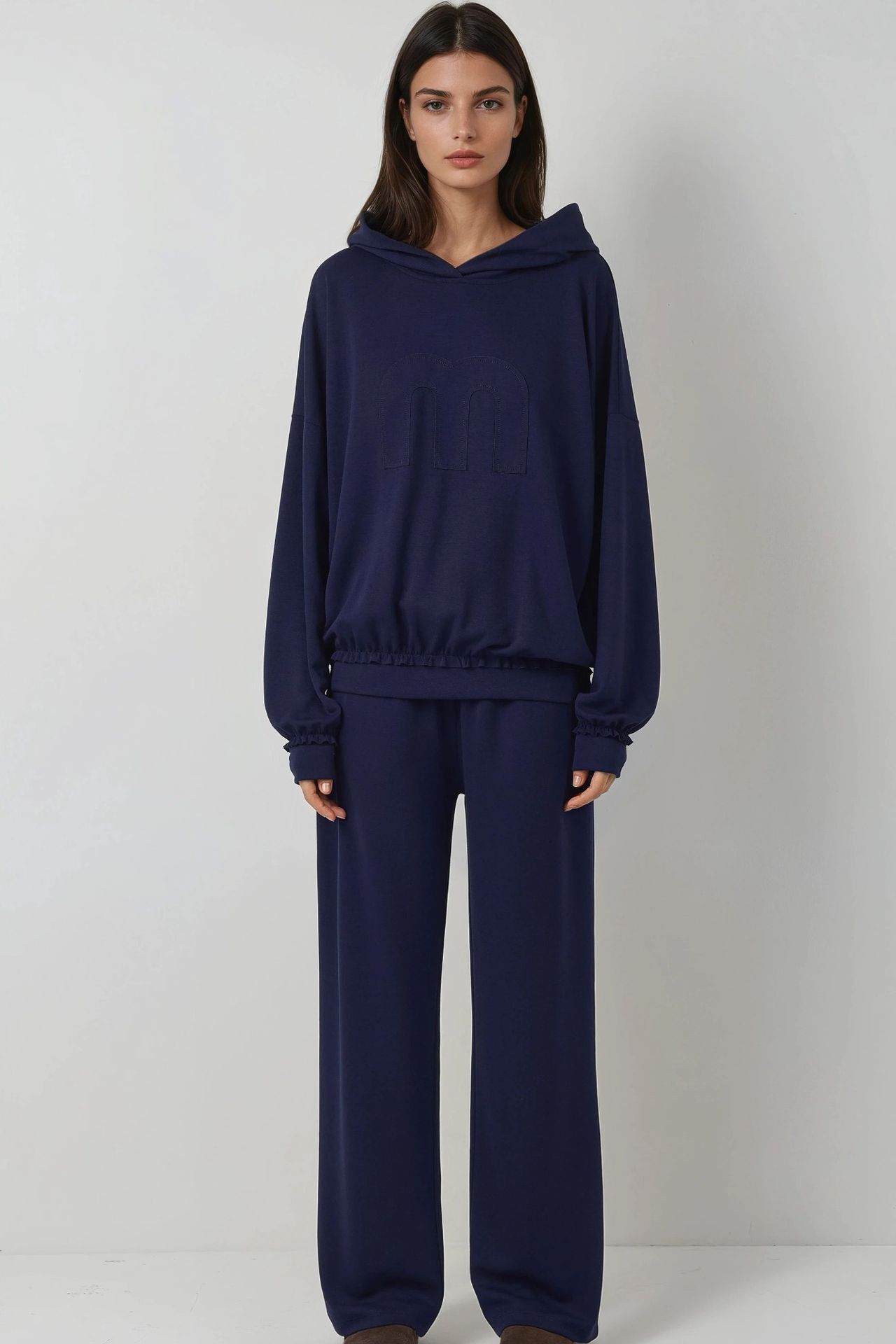 Hooded Oversized High Waist Two-Piece Coord Set