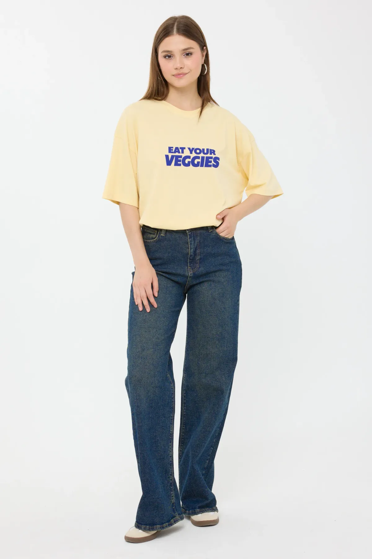 Oversized Round Neck Printed T-Shirt 1