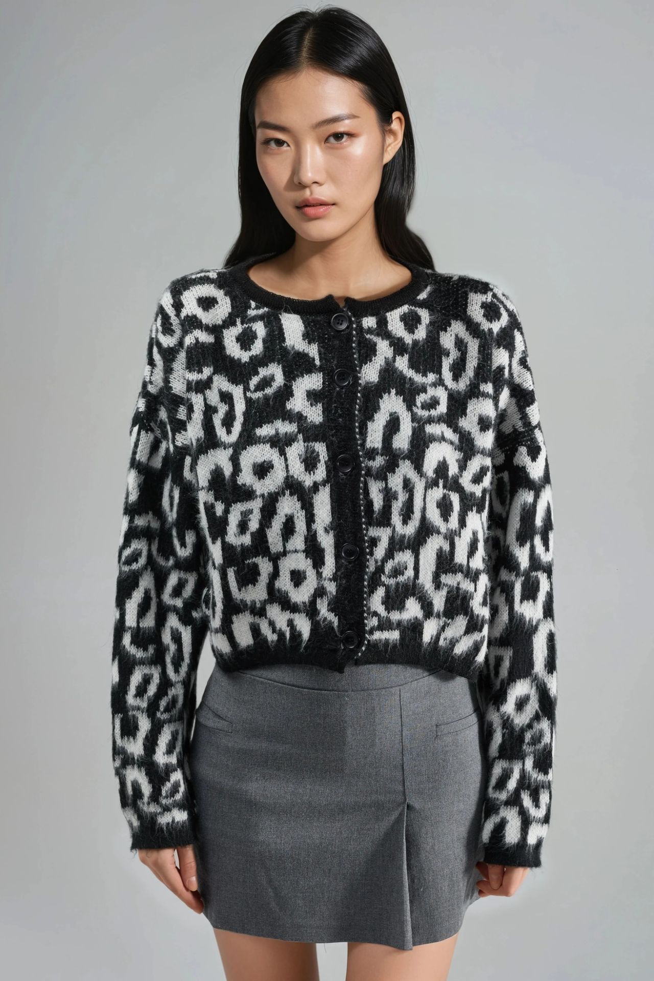 MY FASHION Leopard Print Button-Up Cardigan 6