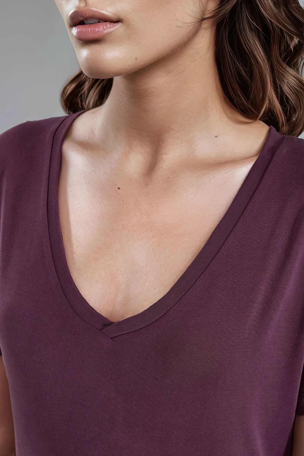 BUSEM V-Neck Short Sleeve Modal Blouse 5