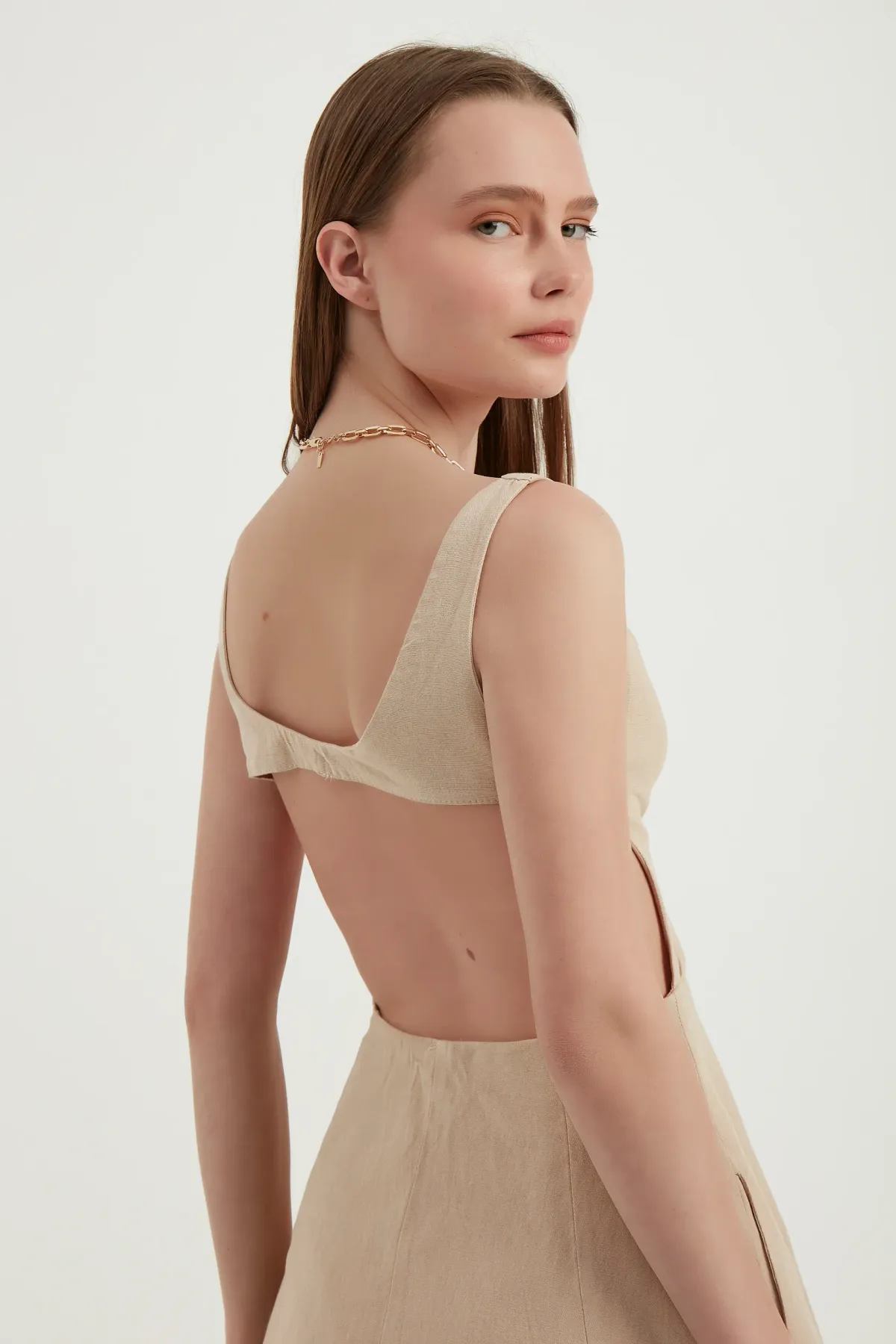 Square Neck Backless Mini Dress 5