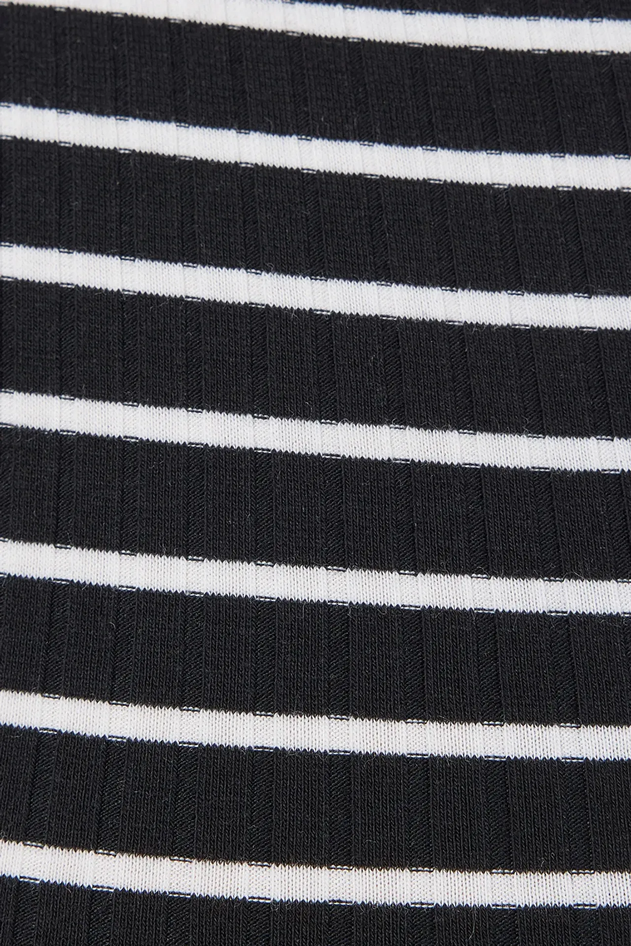 Striped Ribbed Cap-Sleeve Top