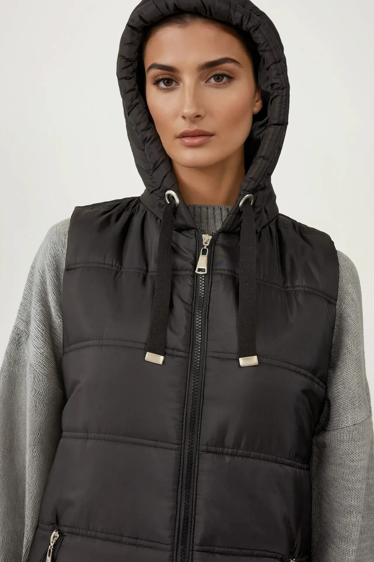 BDART Long Hooded Zipper Vest 8