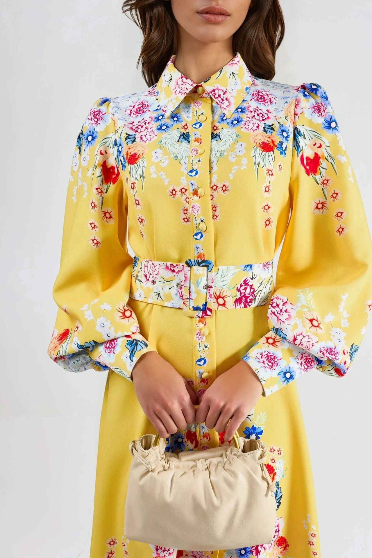MSN Floral Maxi Dress with Button Closure 6