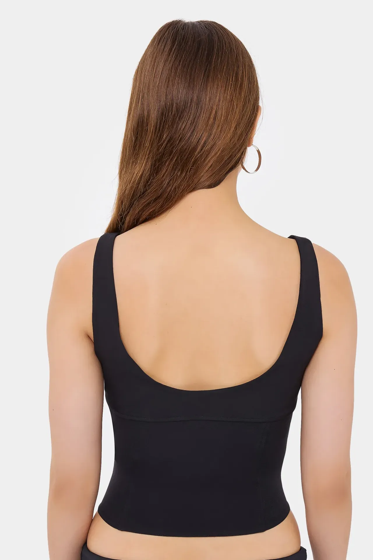 Sleeveless Bodycon Top with Bow Detail
