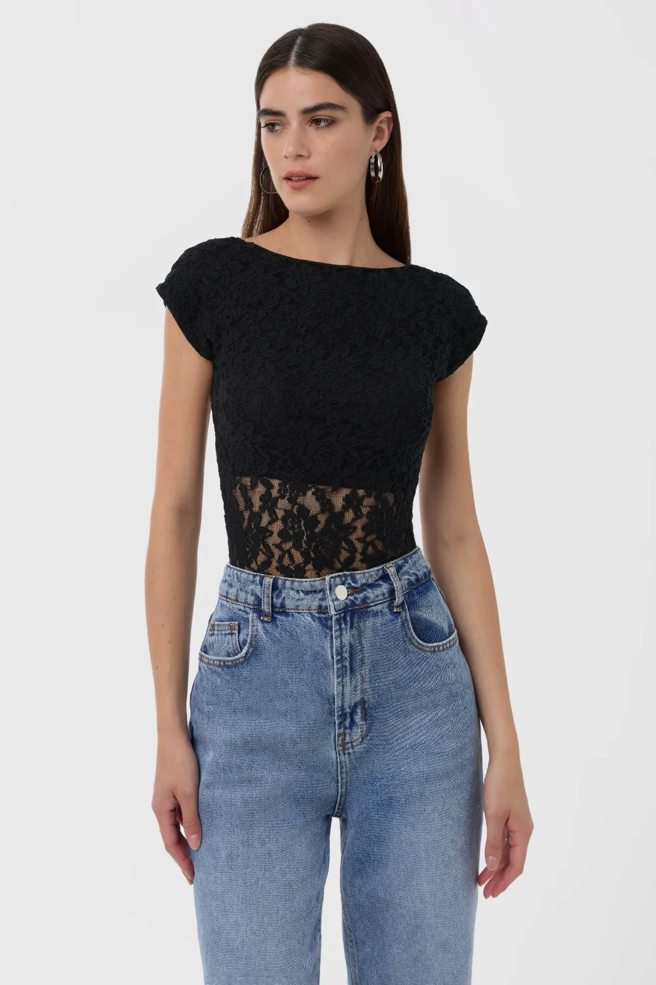 Open Back Lace Top