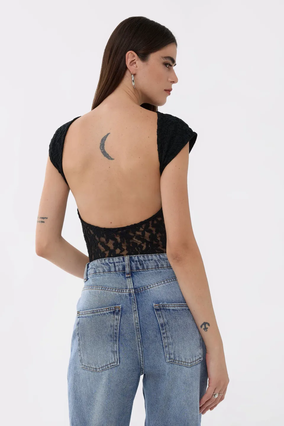 Open Back Lace Top