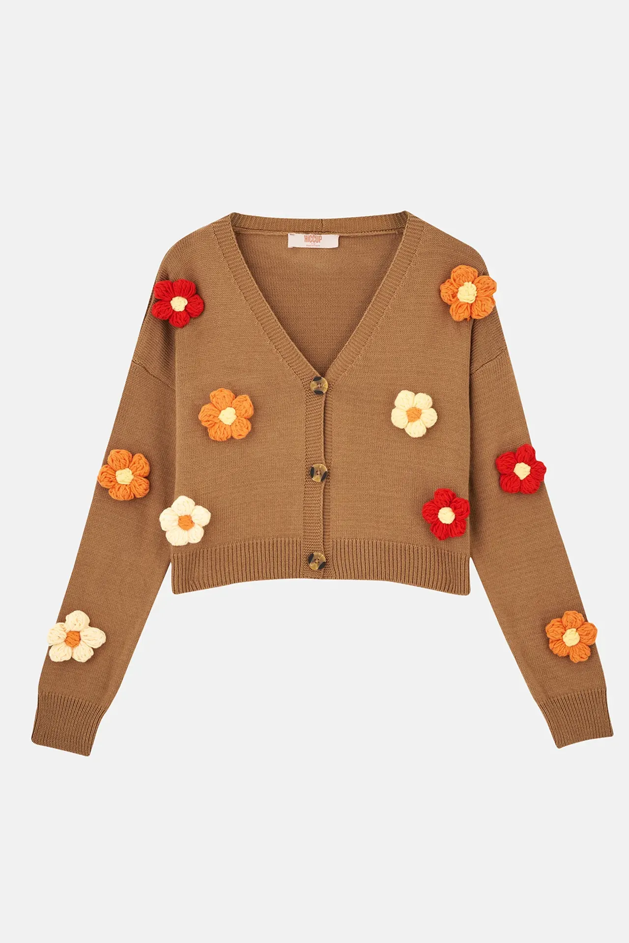 Floral V-Neck Relaxed Fit Cardigan