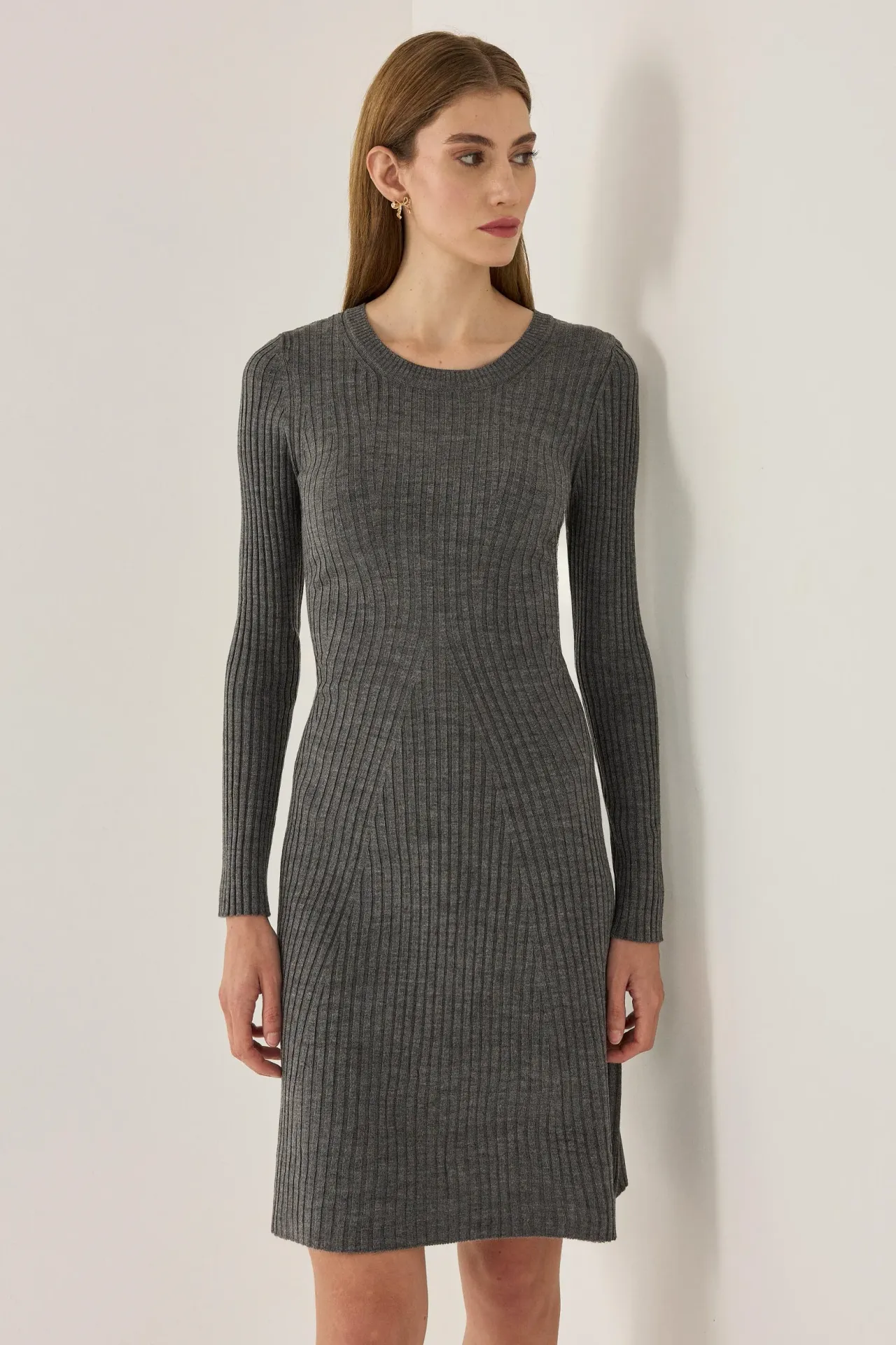 Knit Crew Neck Dress