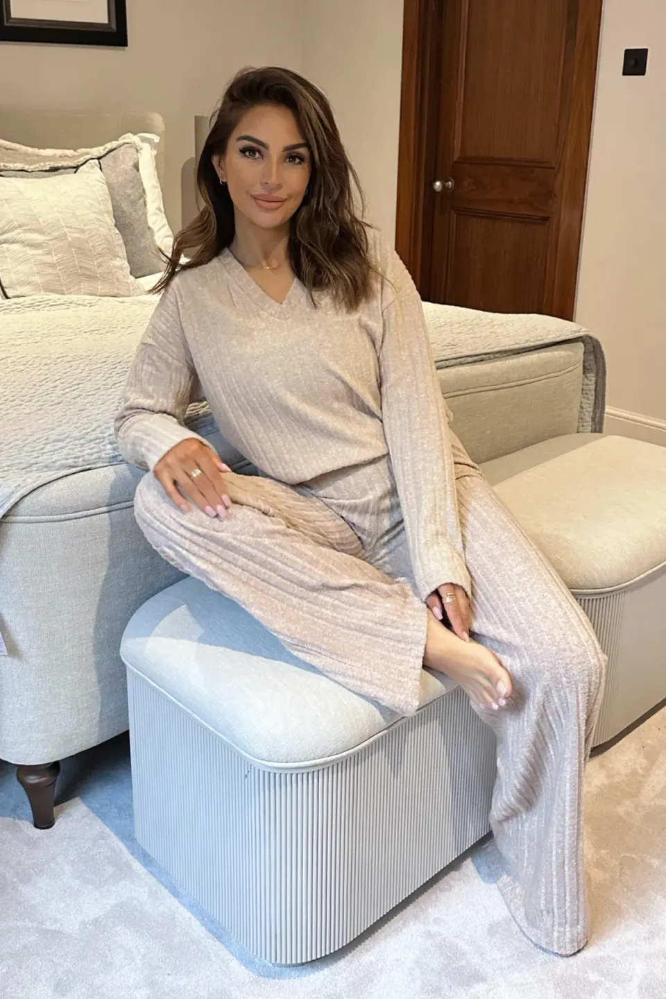 Beige Loungewear Co-ord 