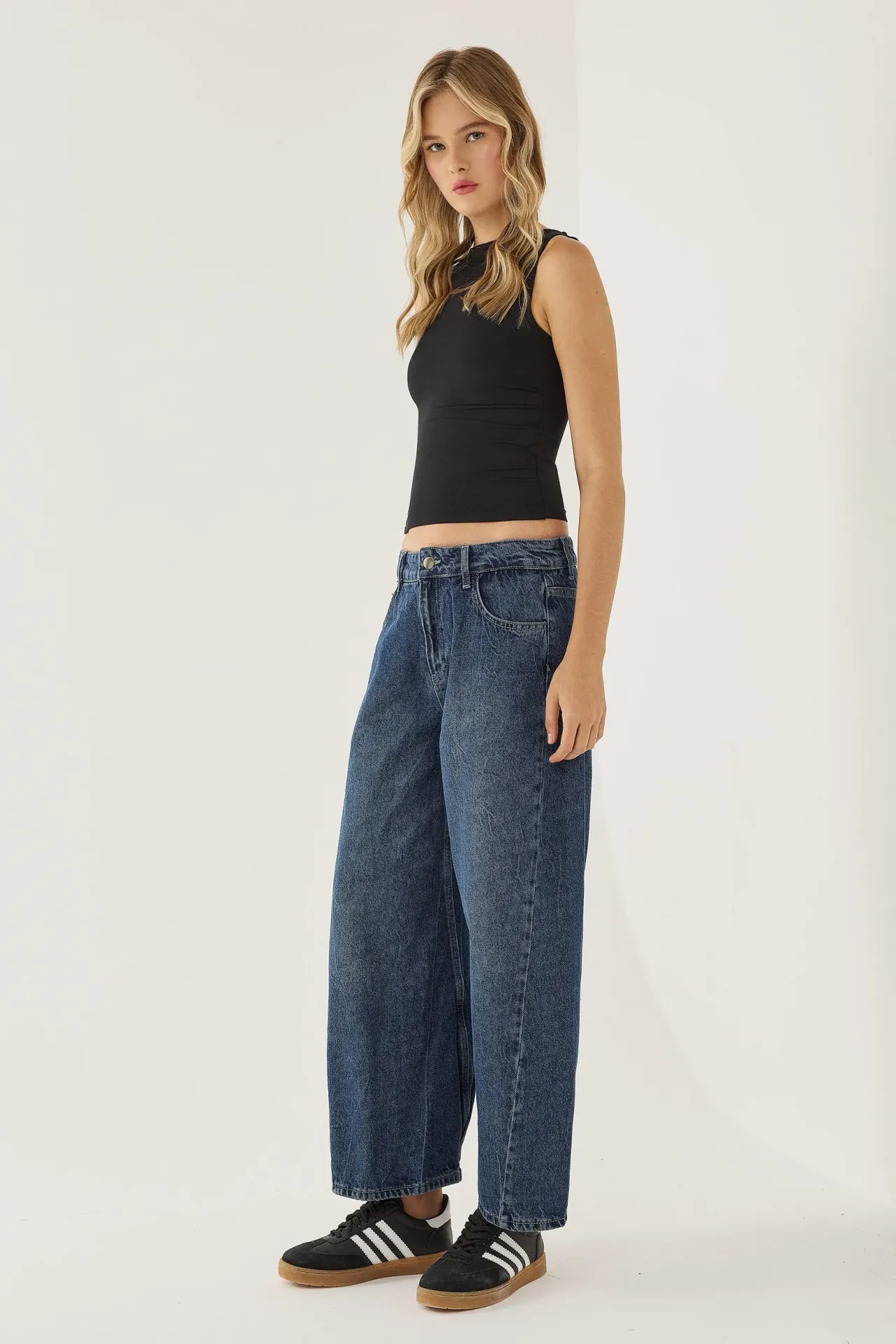 Mid-Rise Tapered Jeans