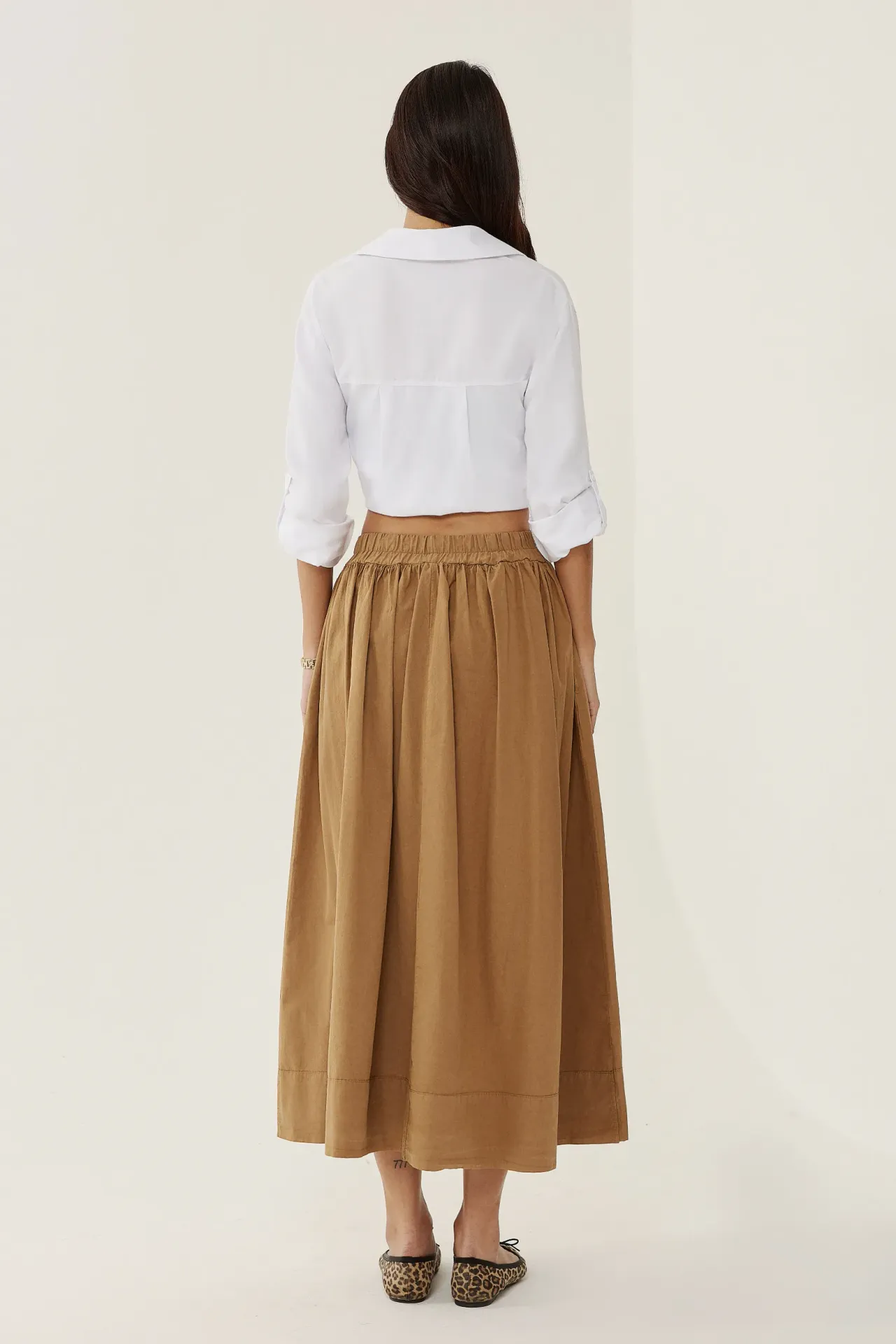 Flounced Maxi Skirt