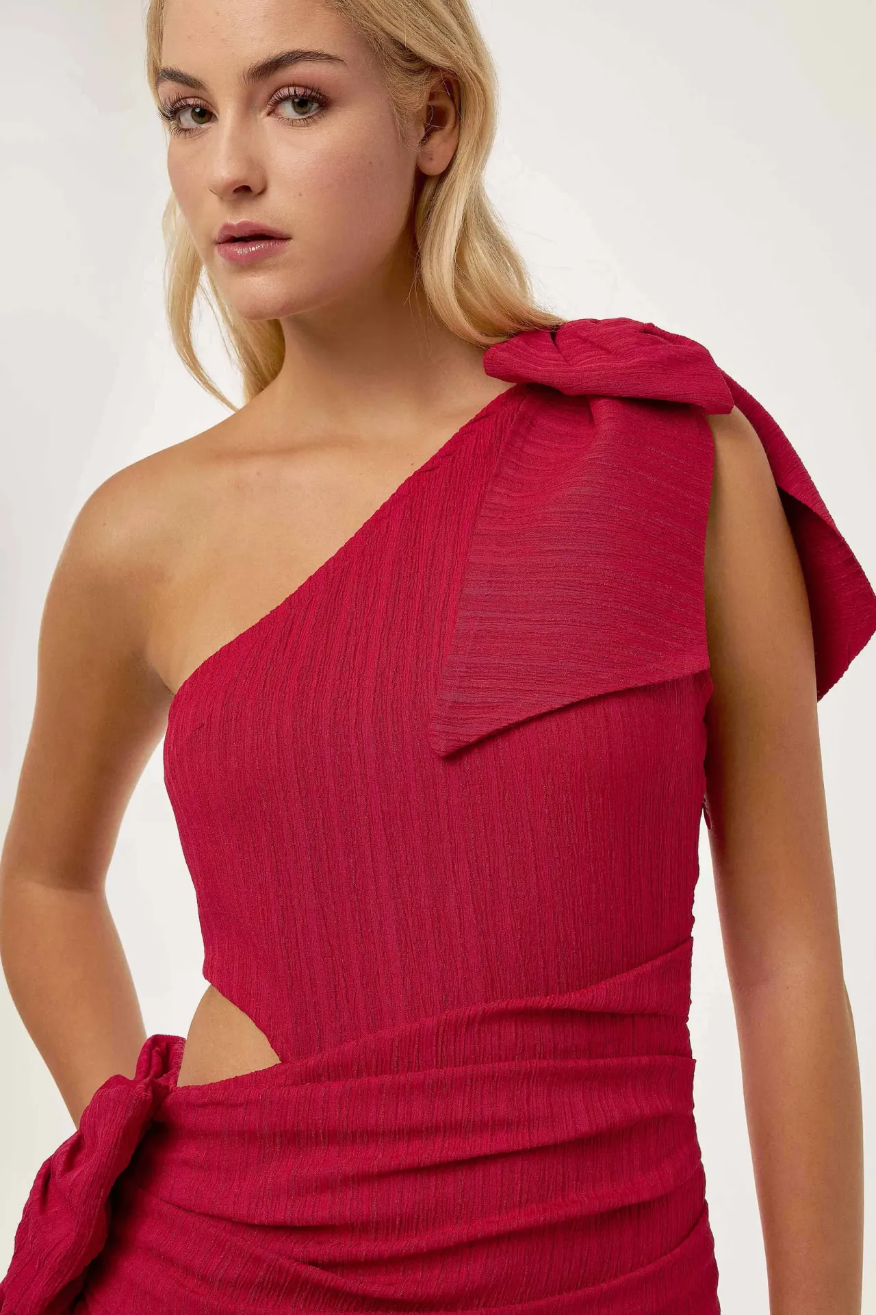 Red Bow Mini Party Dress 