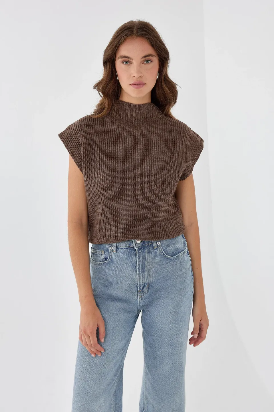 Half Turtleneck Knit Sweater