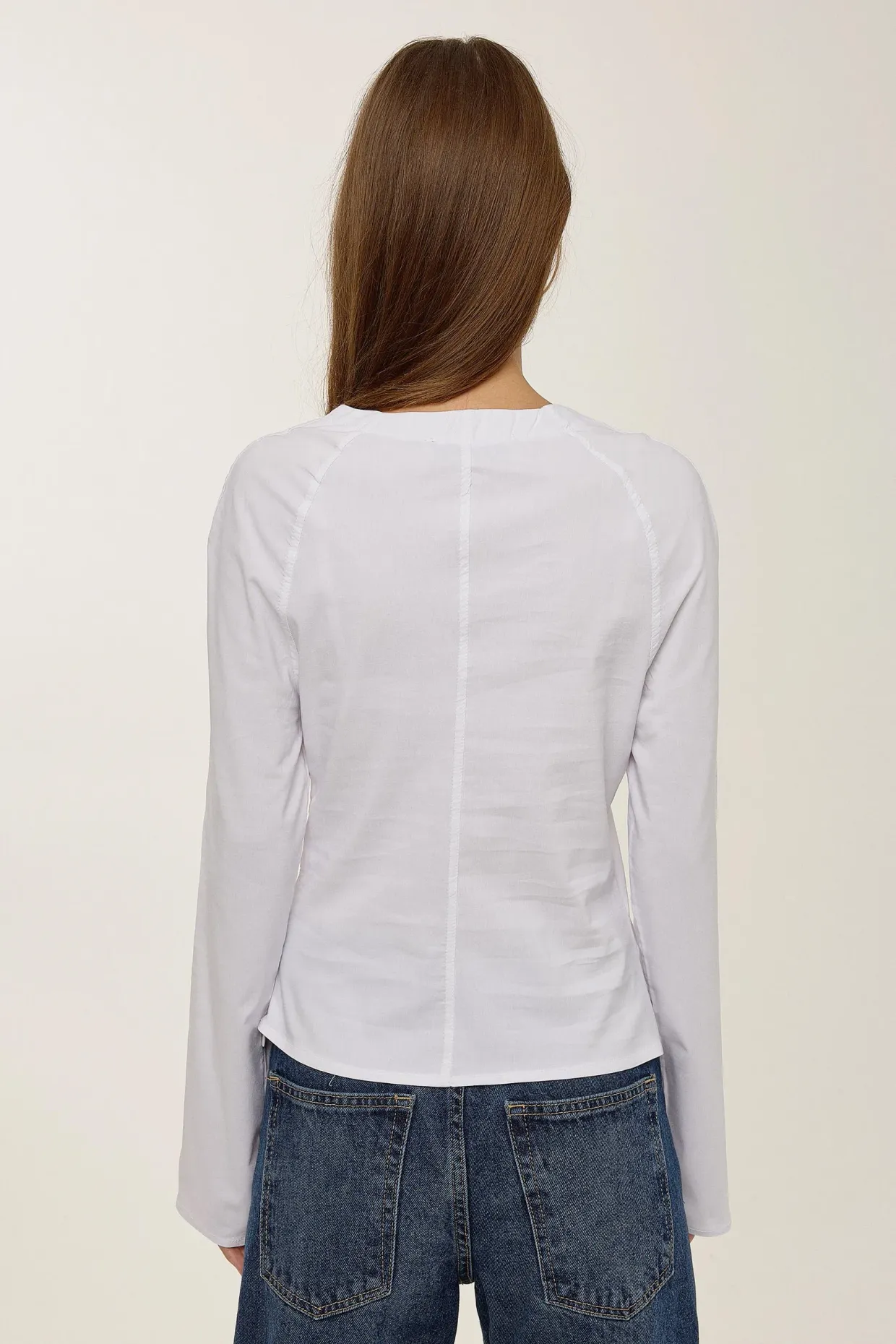 Lainey Lace Up White Shirt 7