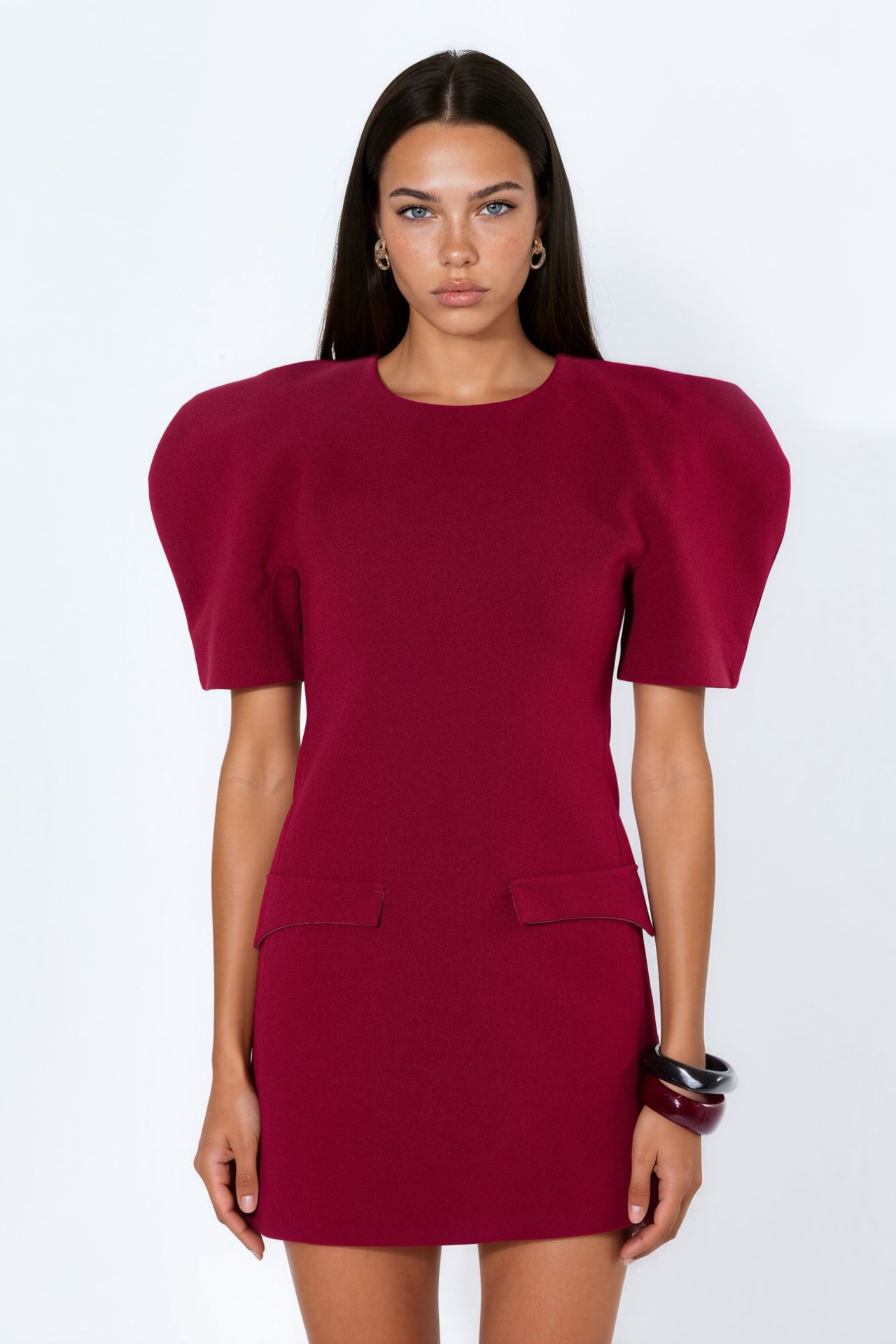 BUSEM Mini crepe dress with pocket and zipper 1
