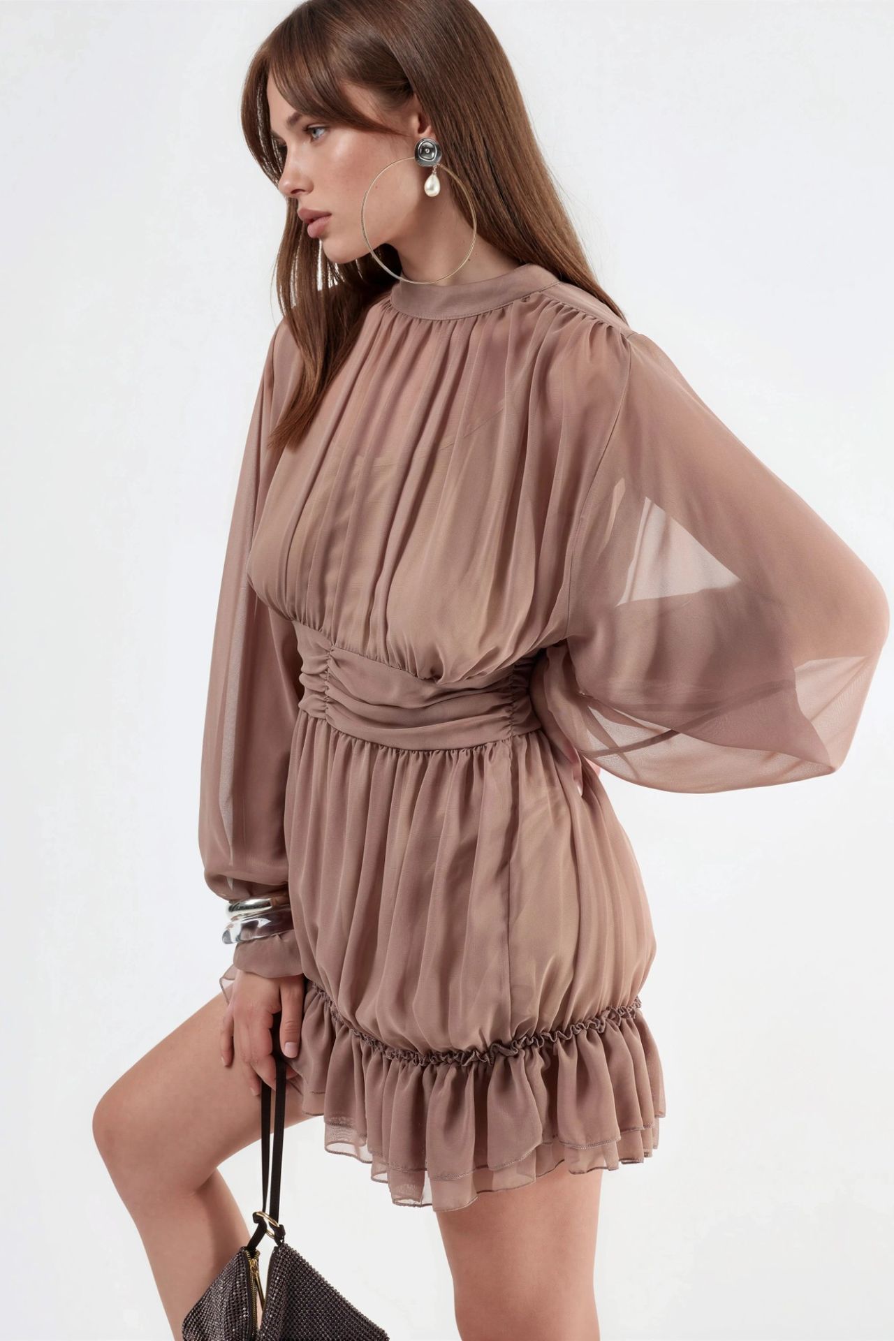 MSN Frilly Turtleneck Mini Dress 5