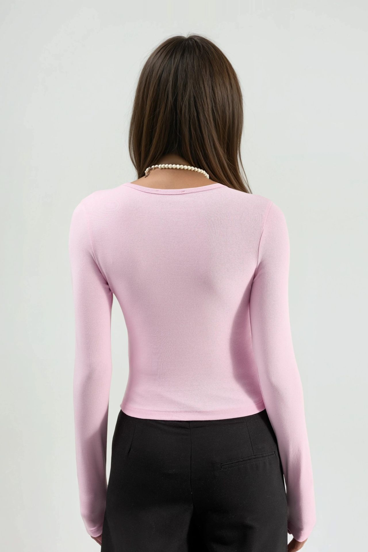 BUSEM Long Sleeve Crew Neck Blouse 4