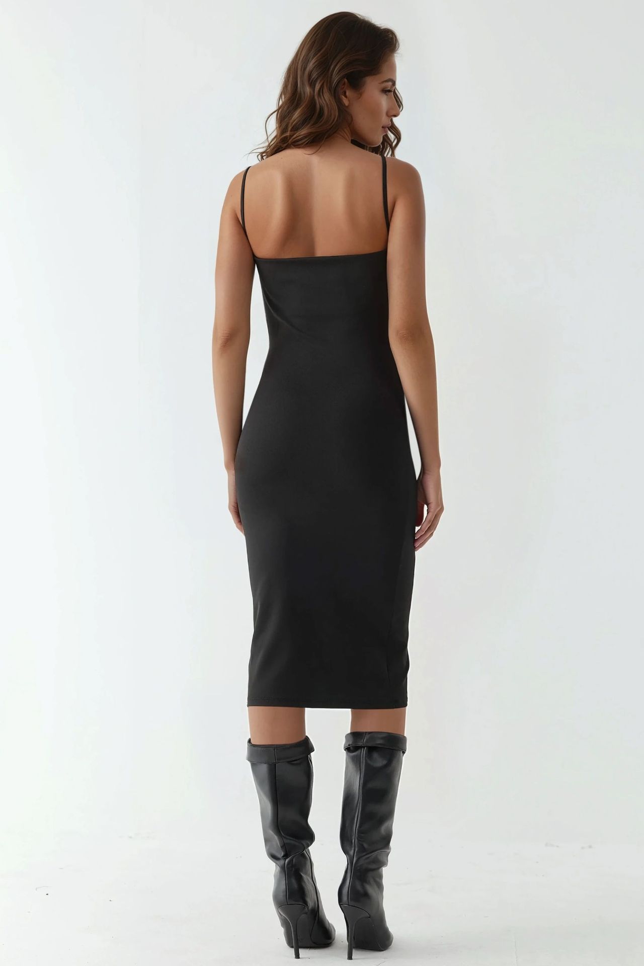 Cowl Neck Bodycon Midi Dress  5