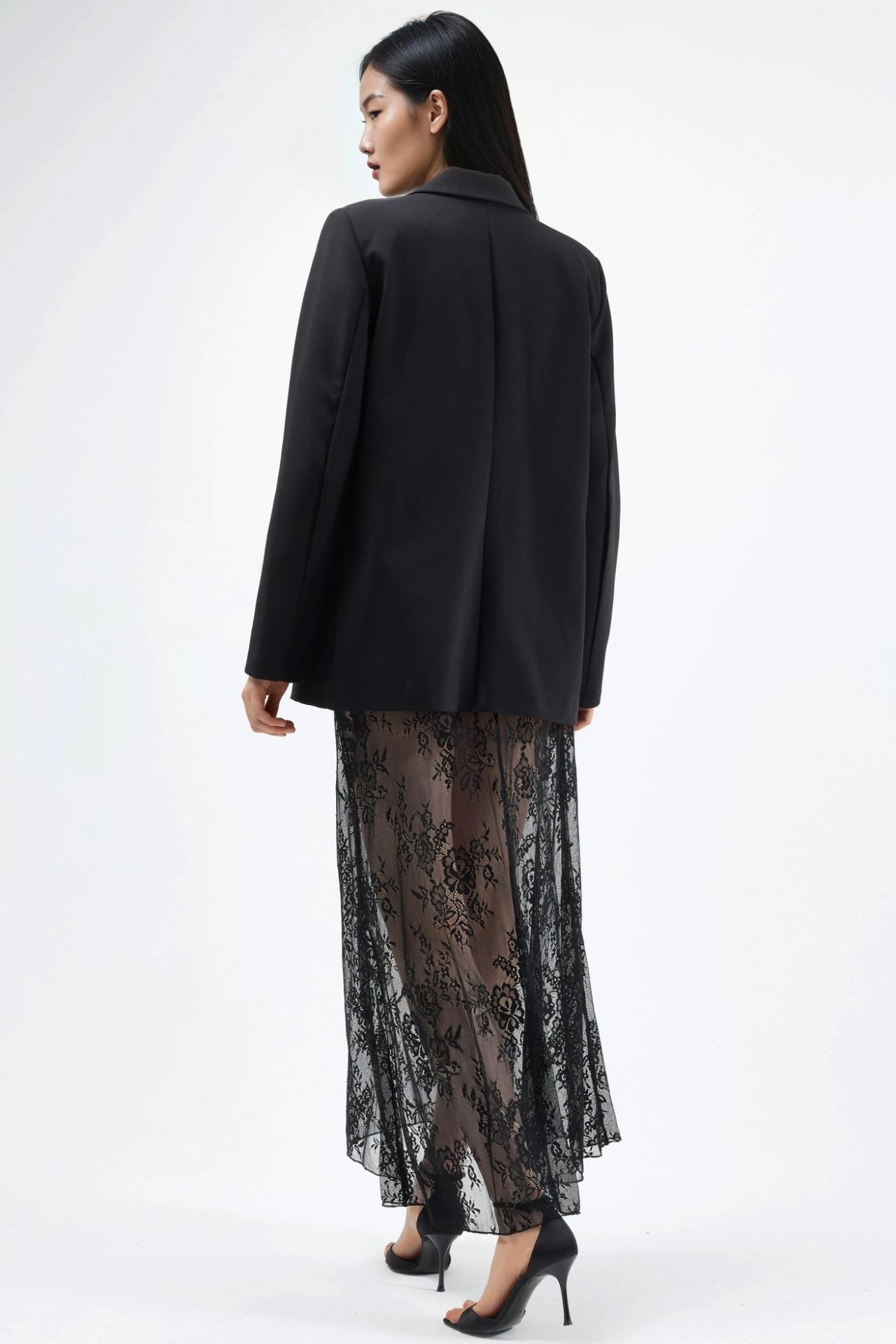 High Waist Lace Maxi Skirt 4