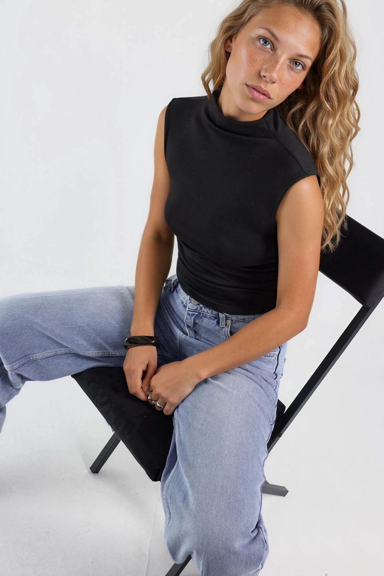 Modal Touch Half Turtleneck Crop Top 7